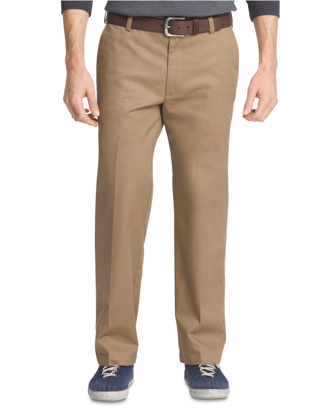 Izod Cotton American Straight-fit Flat Front Chino Pants for Men - Lyst
