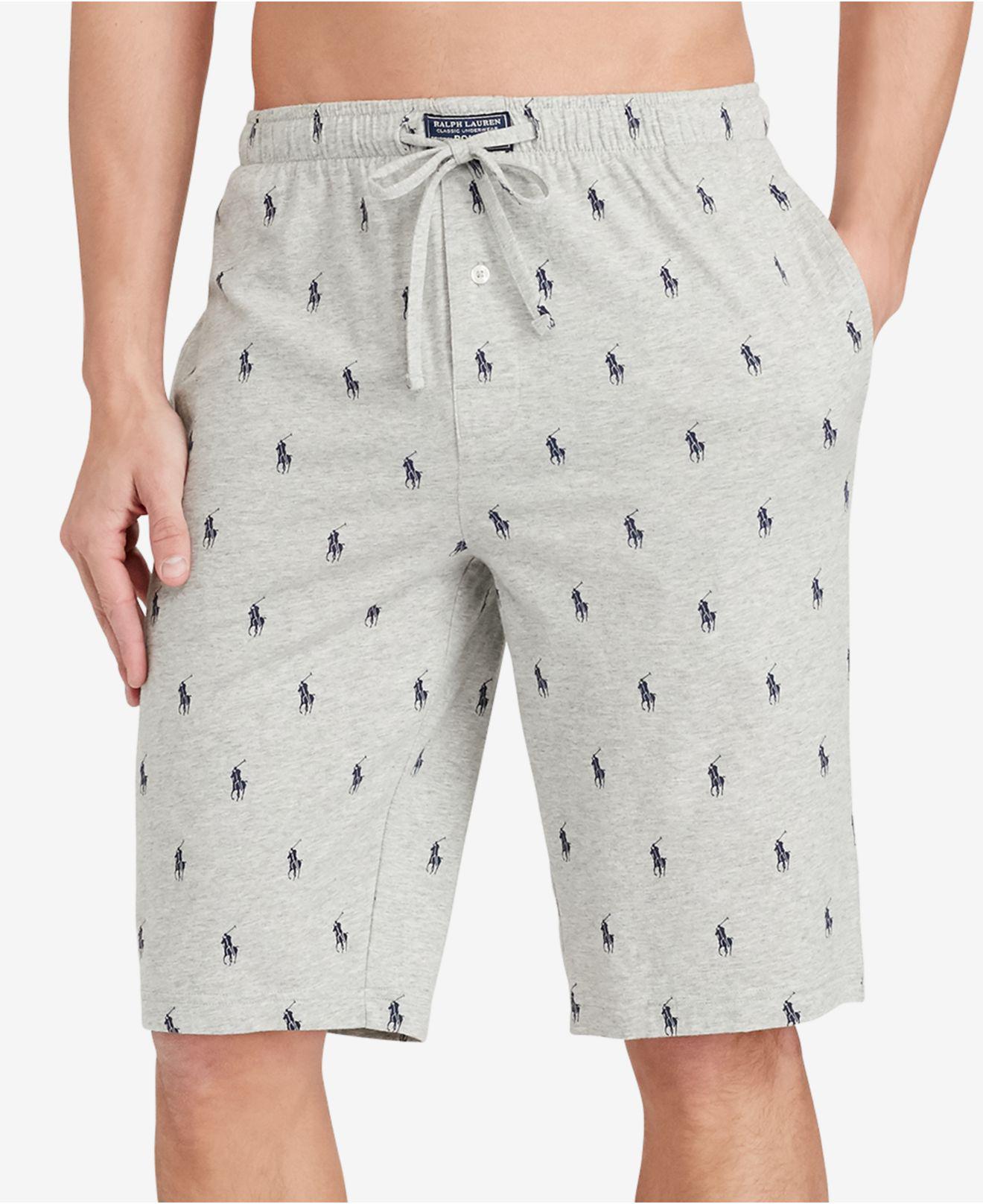 Polo Ralph Lauren Cotton Logo Pajama Shorts in Gray for Men Lyst
