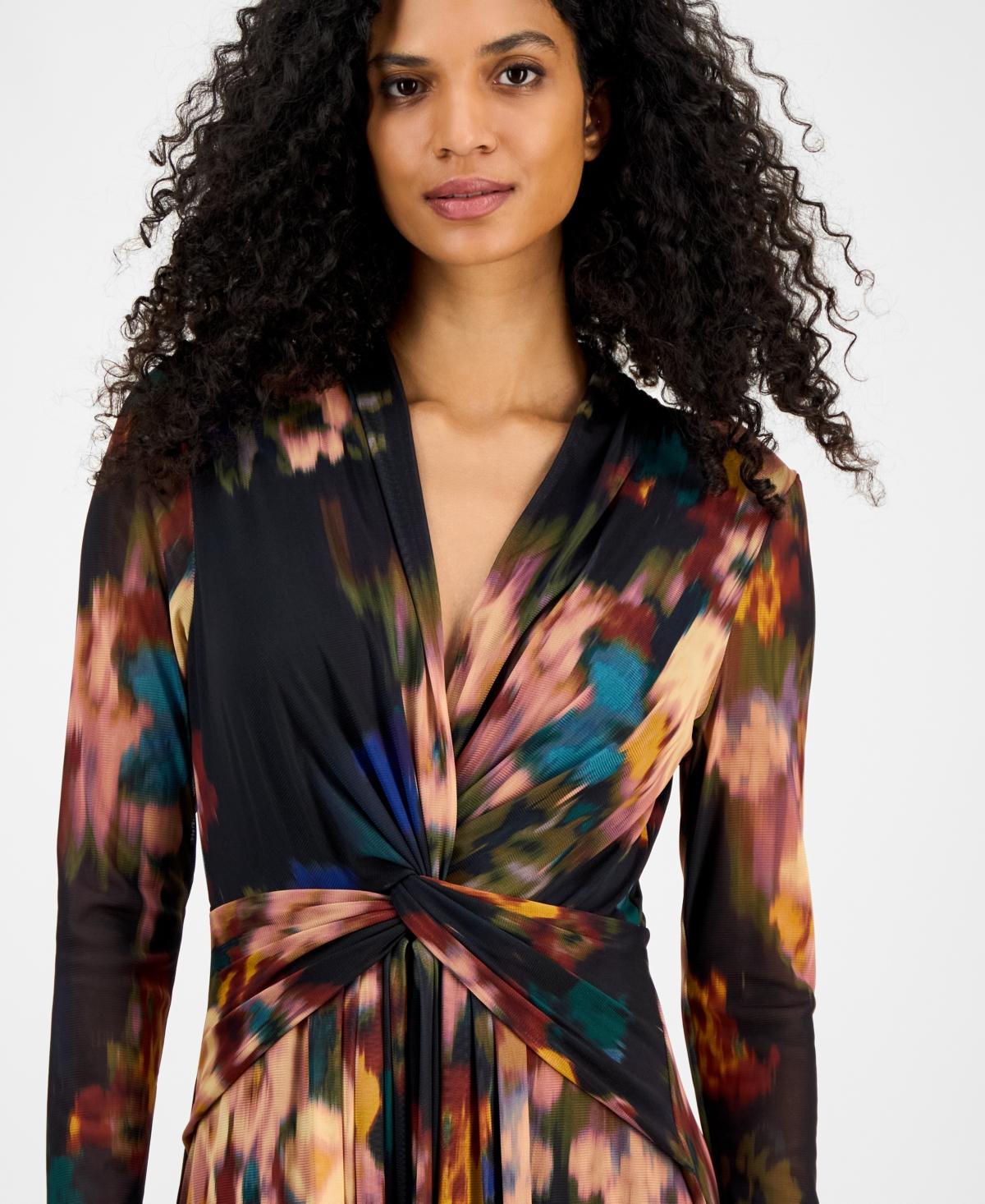 leopard print dress maxi L'AGENCE Sara Maxi Cover-Up Dress in Brown Multi Patch Leopard