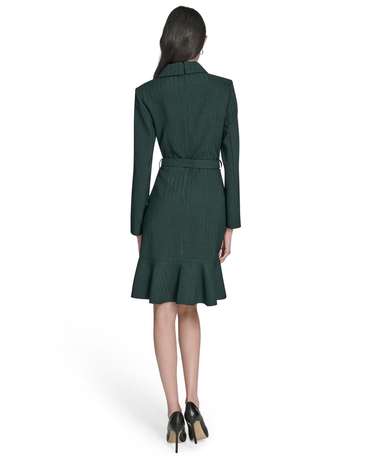 Eliza J Herringbone Jacket Dress in Green | Lyst