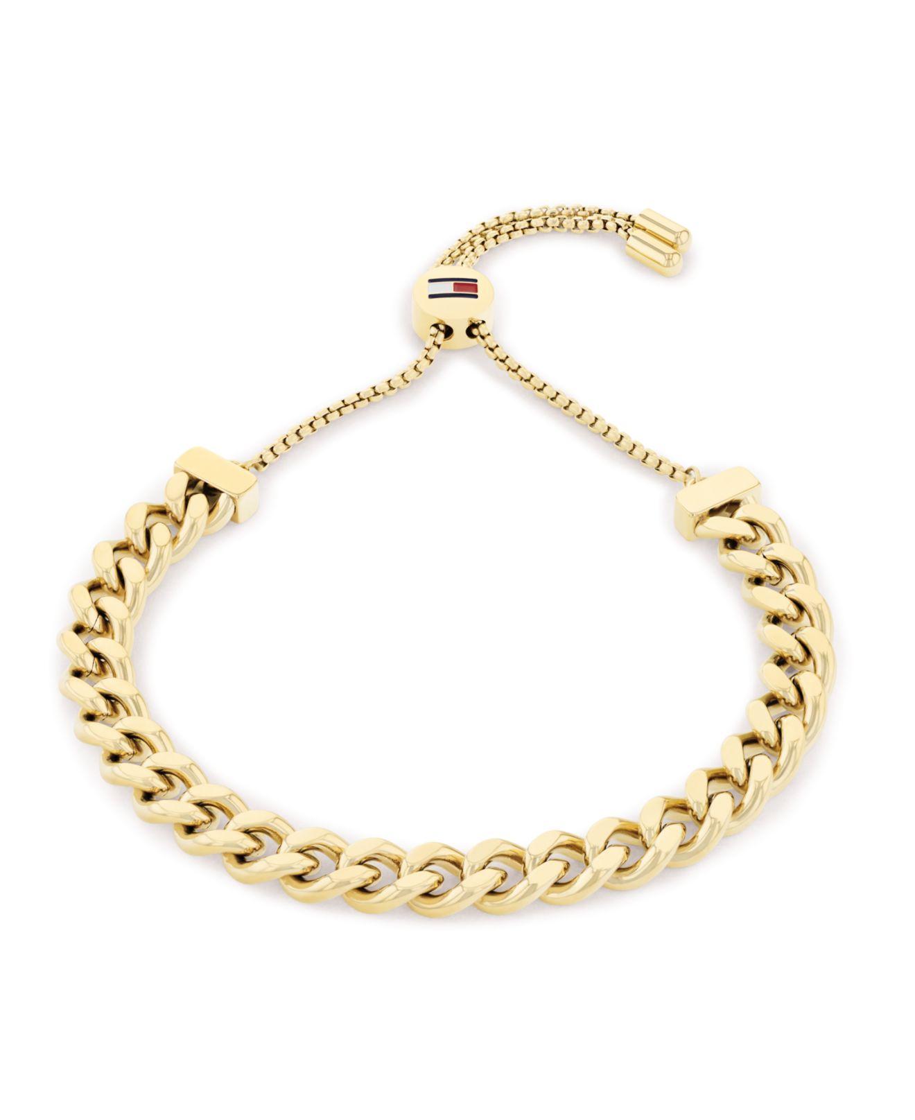 Tommy Hilfiger Hoop Link Chain Bracelet in Metallic | Lyst