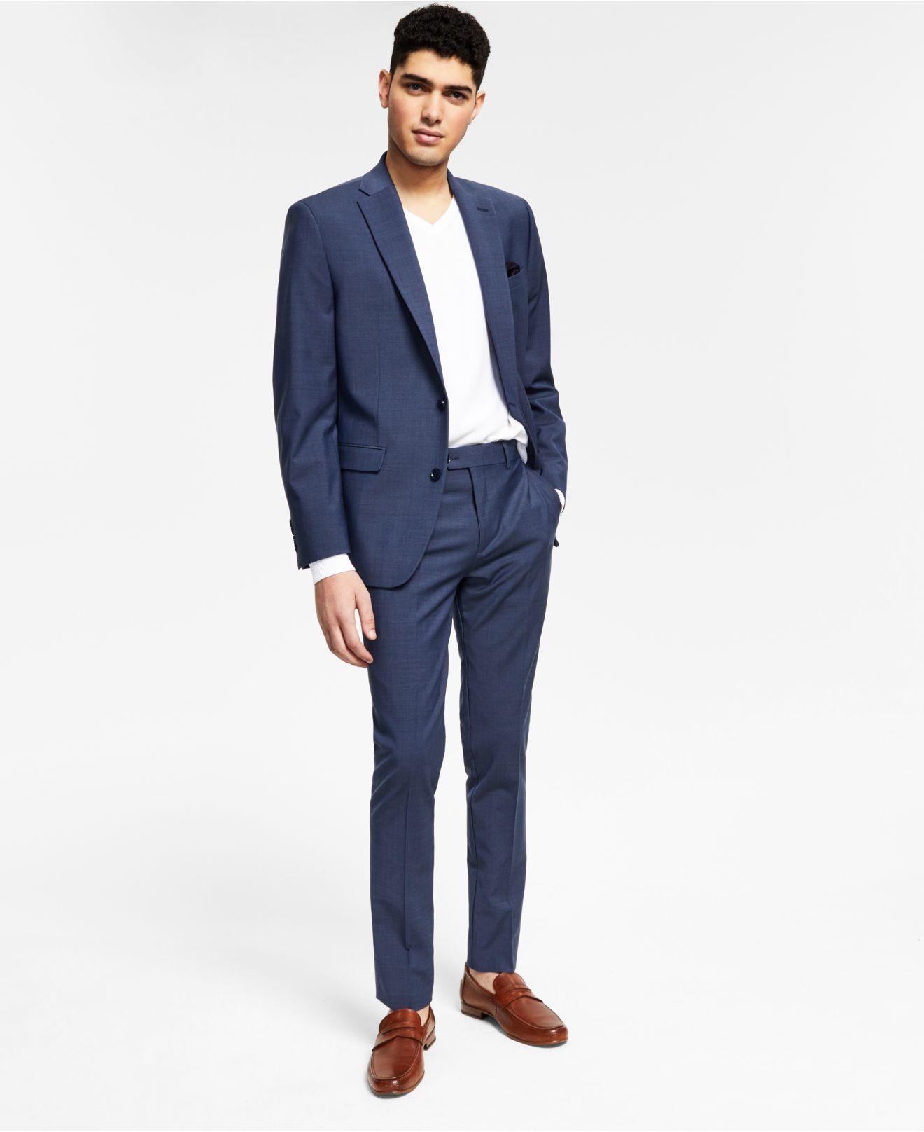 Bar Iii Slimfit Solid Suit Separates, Created For Macy's in Blue for