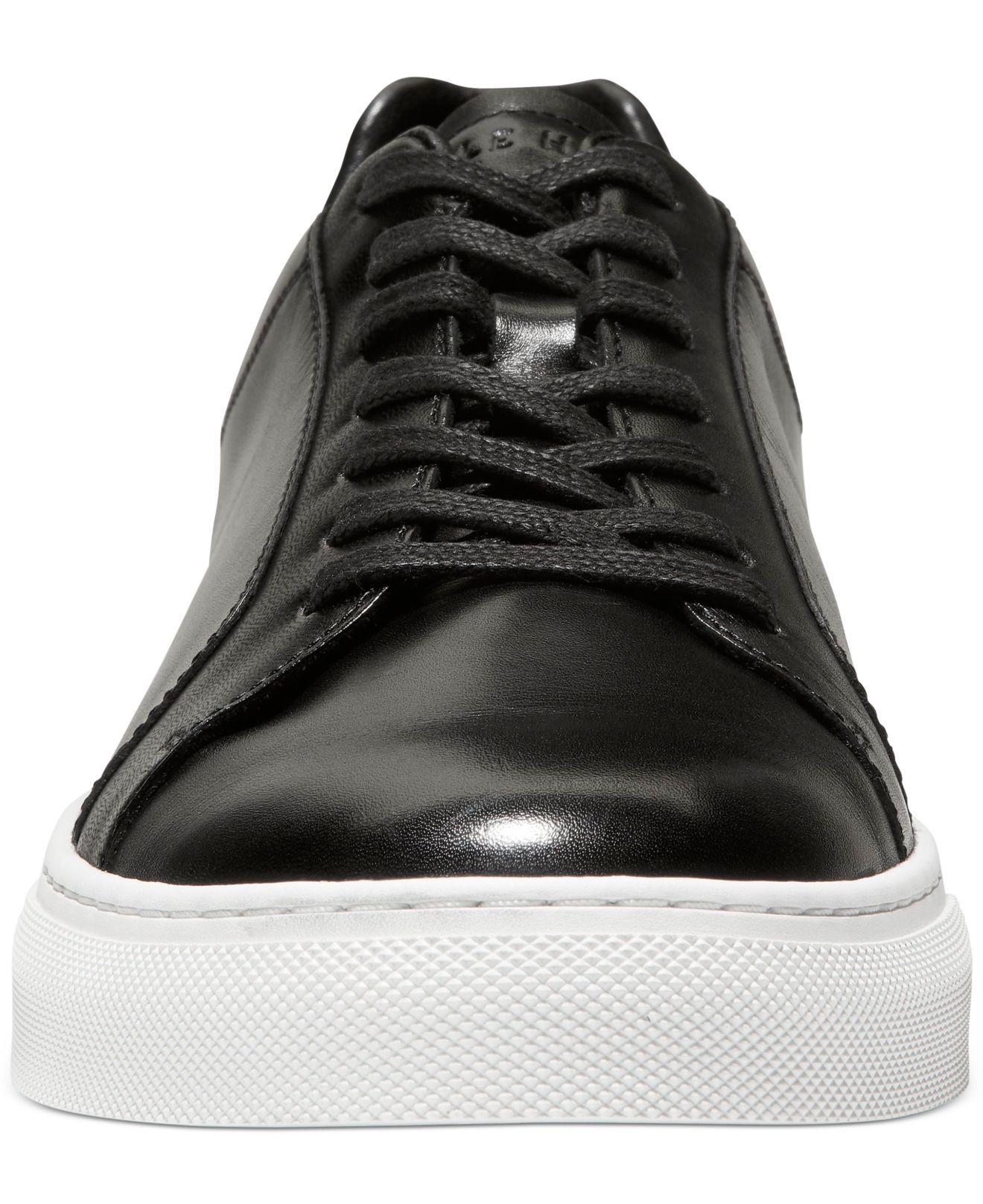 Cole Haan Leather Grand Series Jensen Sneakers in Black for Men | Lyst