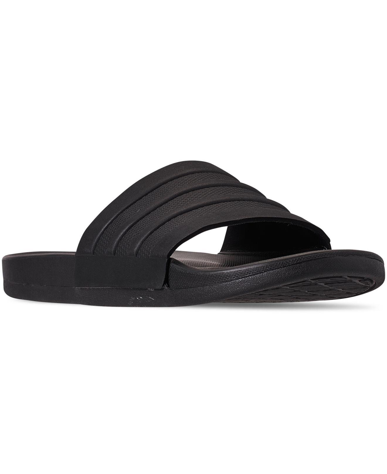 adidas Adilette Comfort Slide Sandals From Finish Line in Black for Men - Lyst
