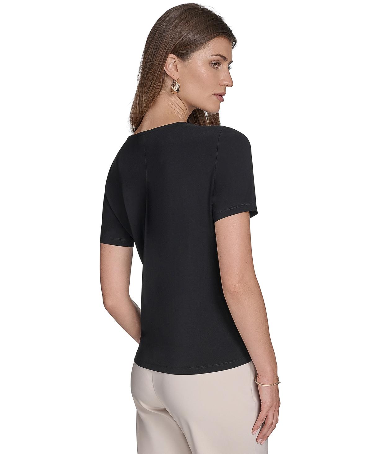売れ筋商品|||ホルストンヘリテイジ カットソー トップス レディース Women's Sleeveless Round-Neck Peplum Top Black Halston Sleeveless Round-neck Peplum Top in Black | Lyst
