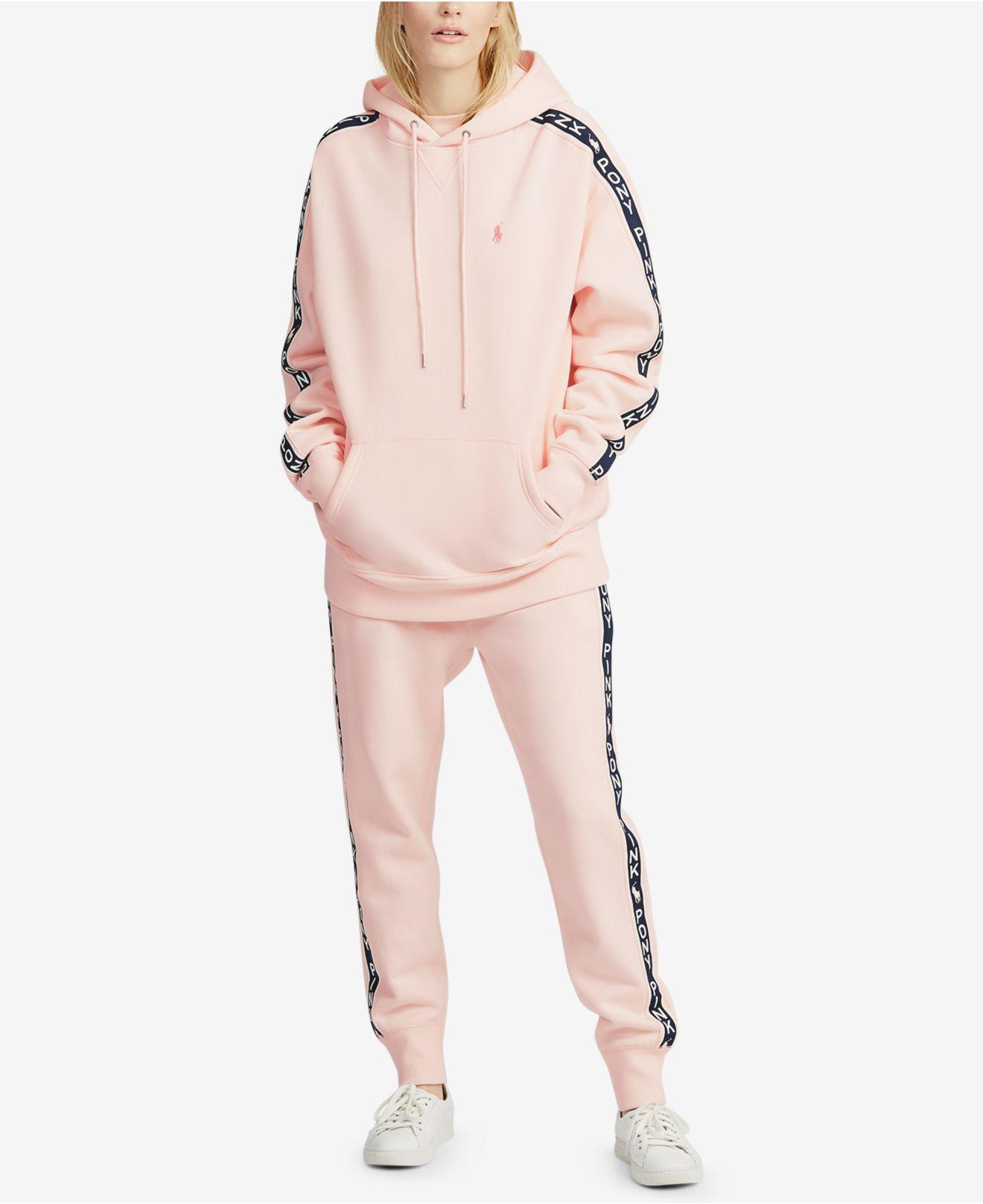 pink pony fleece jogger pant