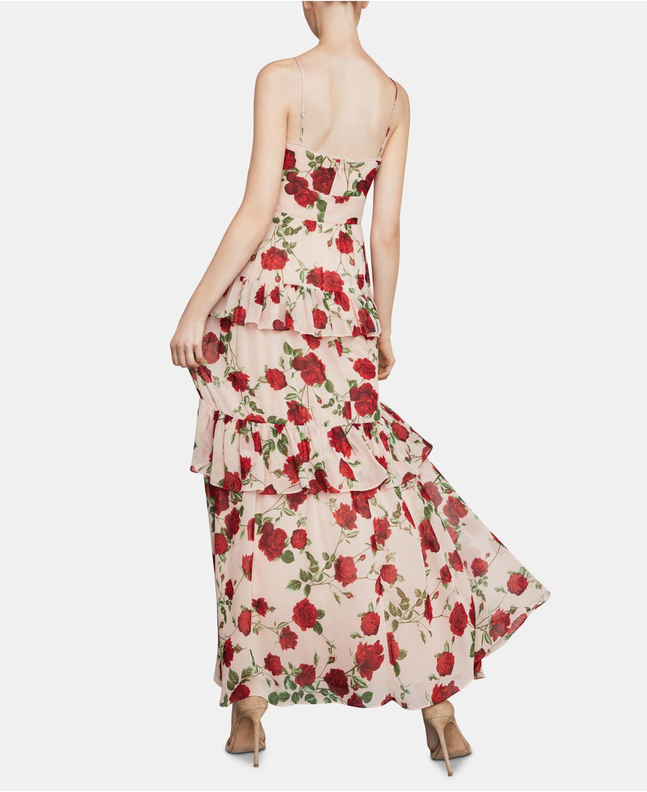 bcbg ruffle maxi dress