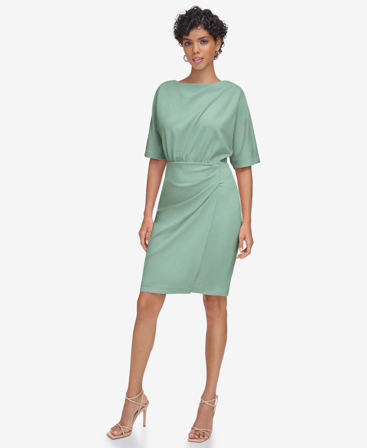 Calvin klein boat neck sheath dress hotsell