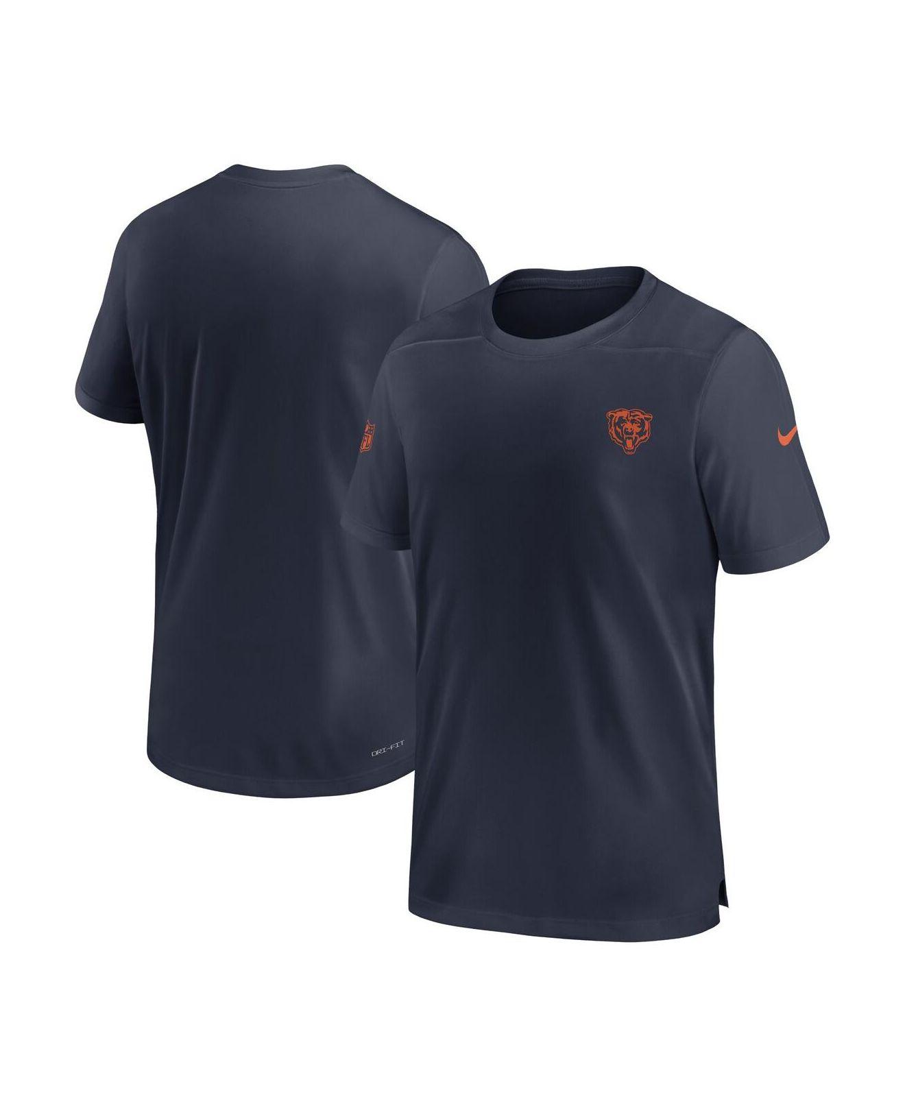 Men's Nike Navy Denver Broncos Sideline Coach Chevron Lock Up Long Sleeve  V-Neck Performance T-Shirt