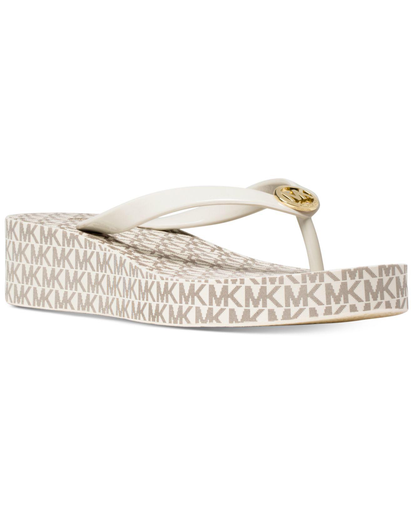michael kors platform flip flops
