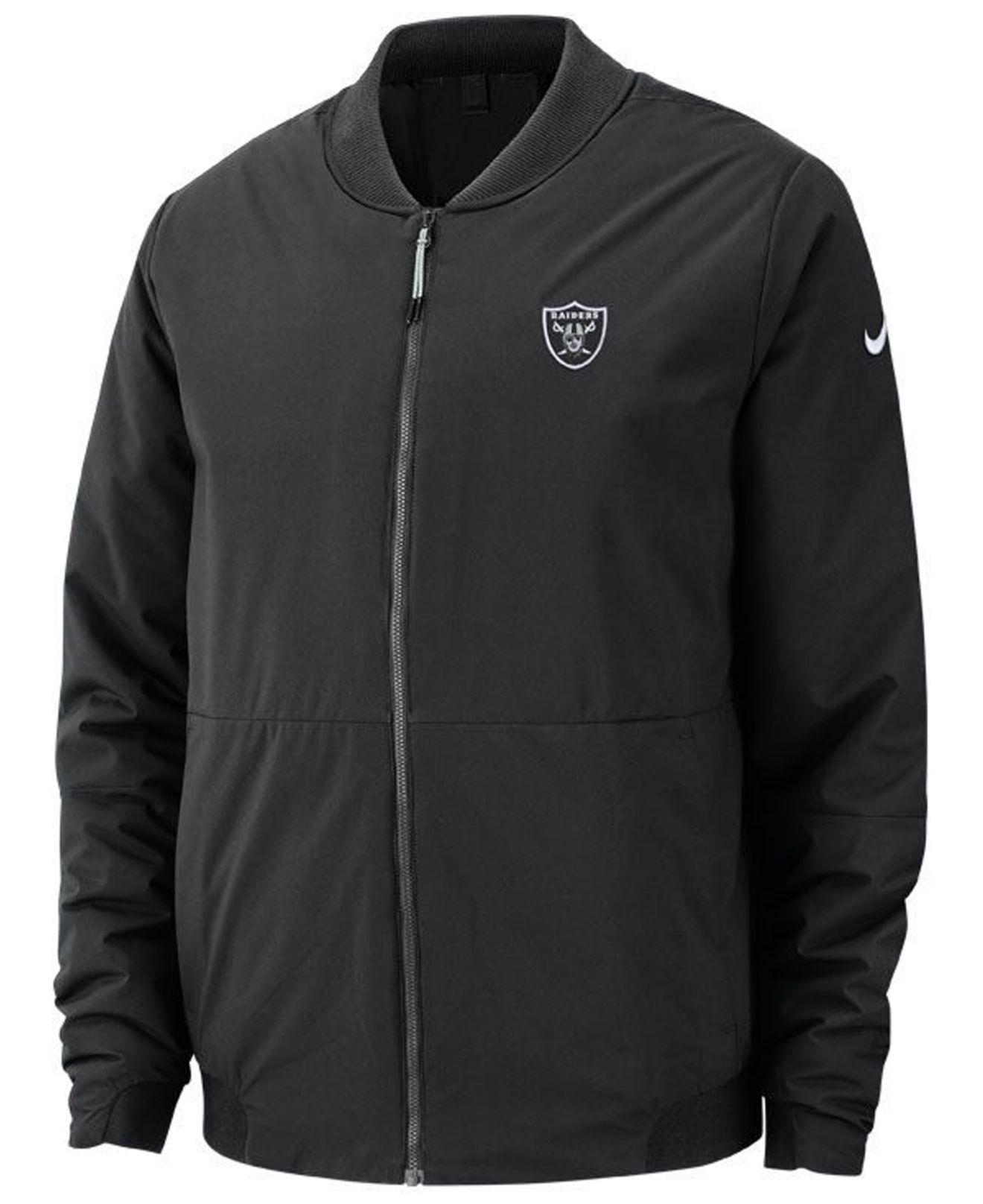 Nike Synthetic Oakland Raiders Bomber Jacket in Black for Men | Lyst
