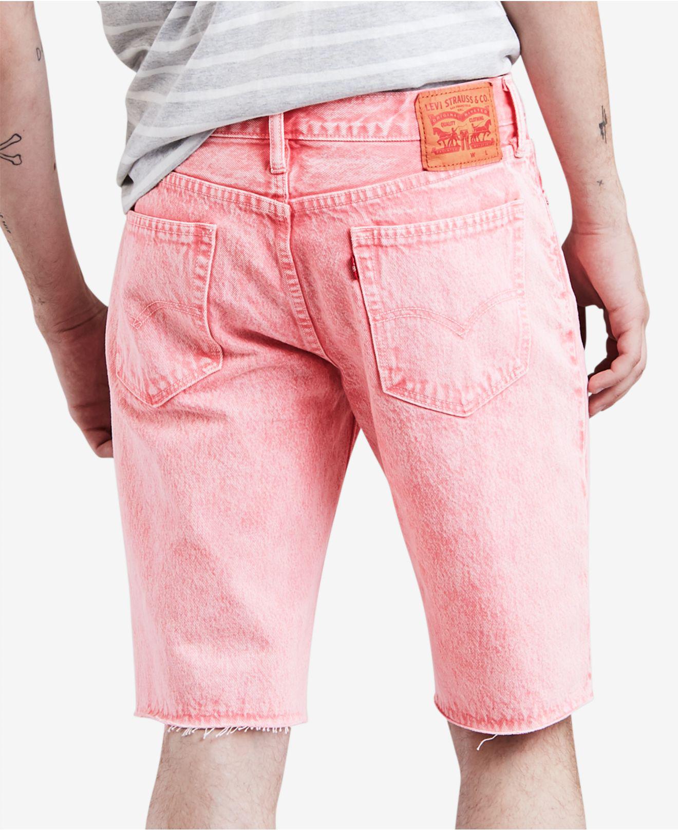 pink levi shorts