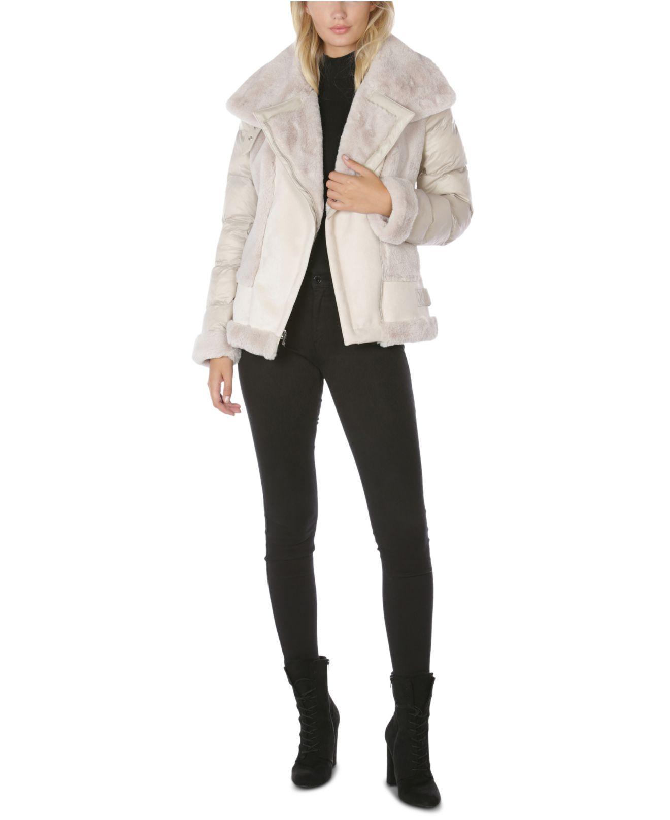 shearling puffer coat