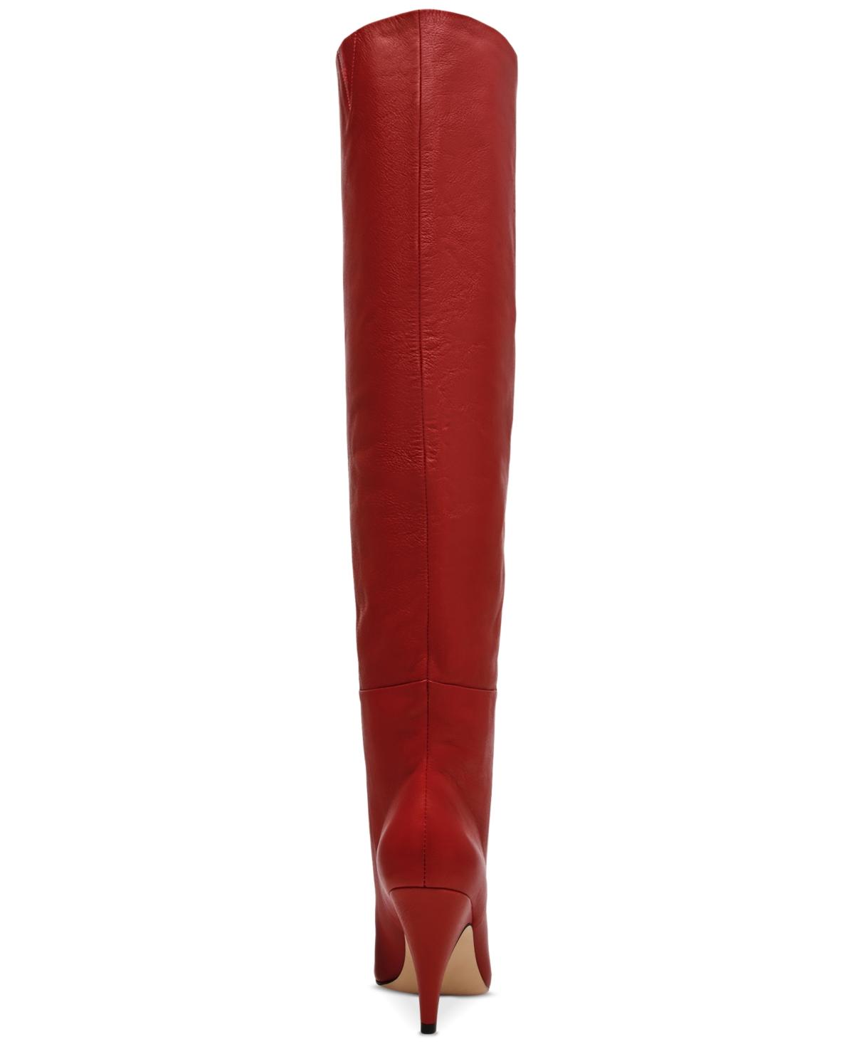 Macys womens red boots deals