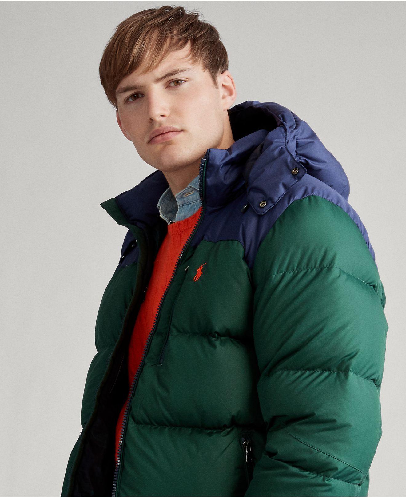 mens green down jacket