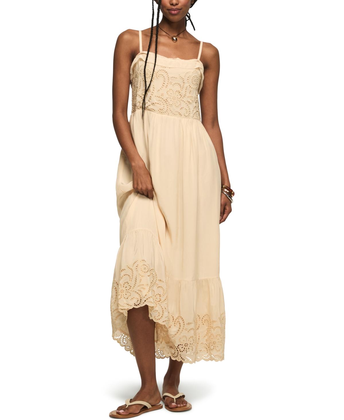 chinese dress ladies Lucky Brand Women's Tiered Cami Cotton Maxi Dress – Letay Store main image 1