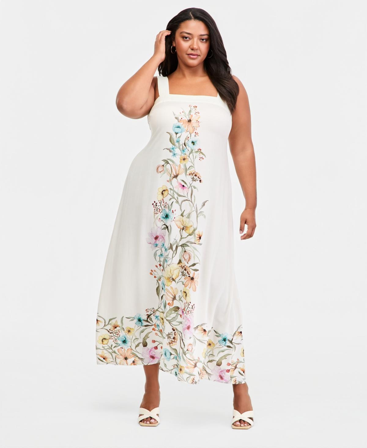 vince camuto plus size maxi dress Vince Camuto Women's Plus Size Challis Sleeveless Halter Neck Maxi Dress, 1X