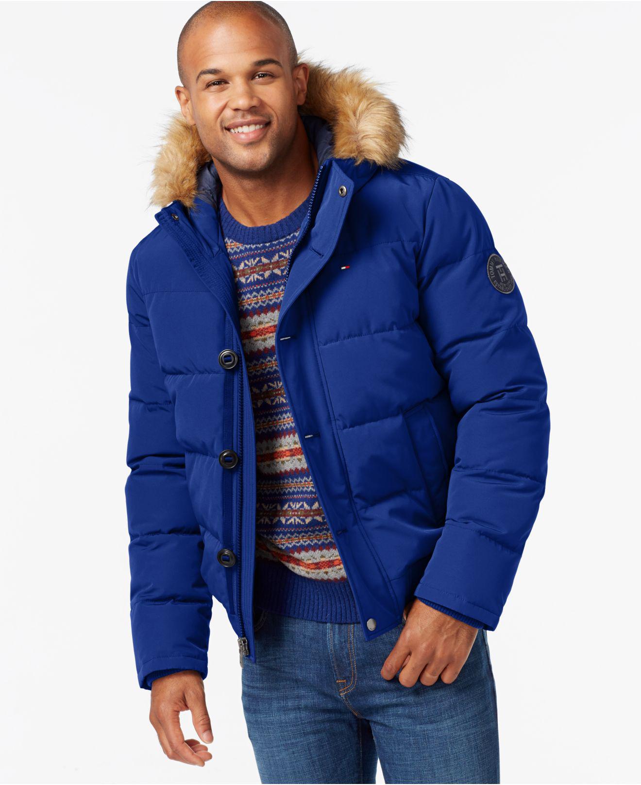 Tommy Hilfiger Short Snorkel Coat in Blue for Men Lyst