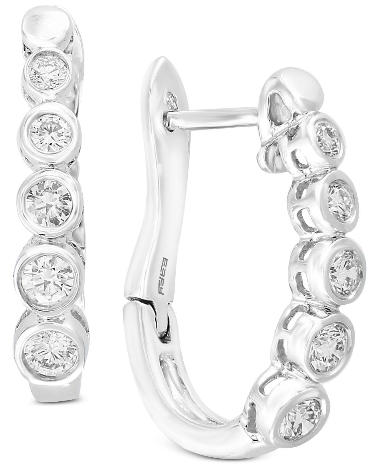 Effy Bubbles By Effy® Diamond Bezel Hoop Earrings (5/8 Ct