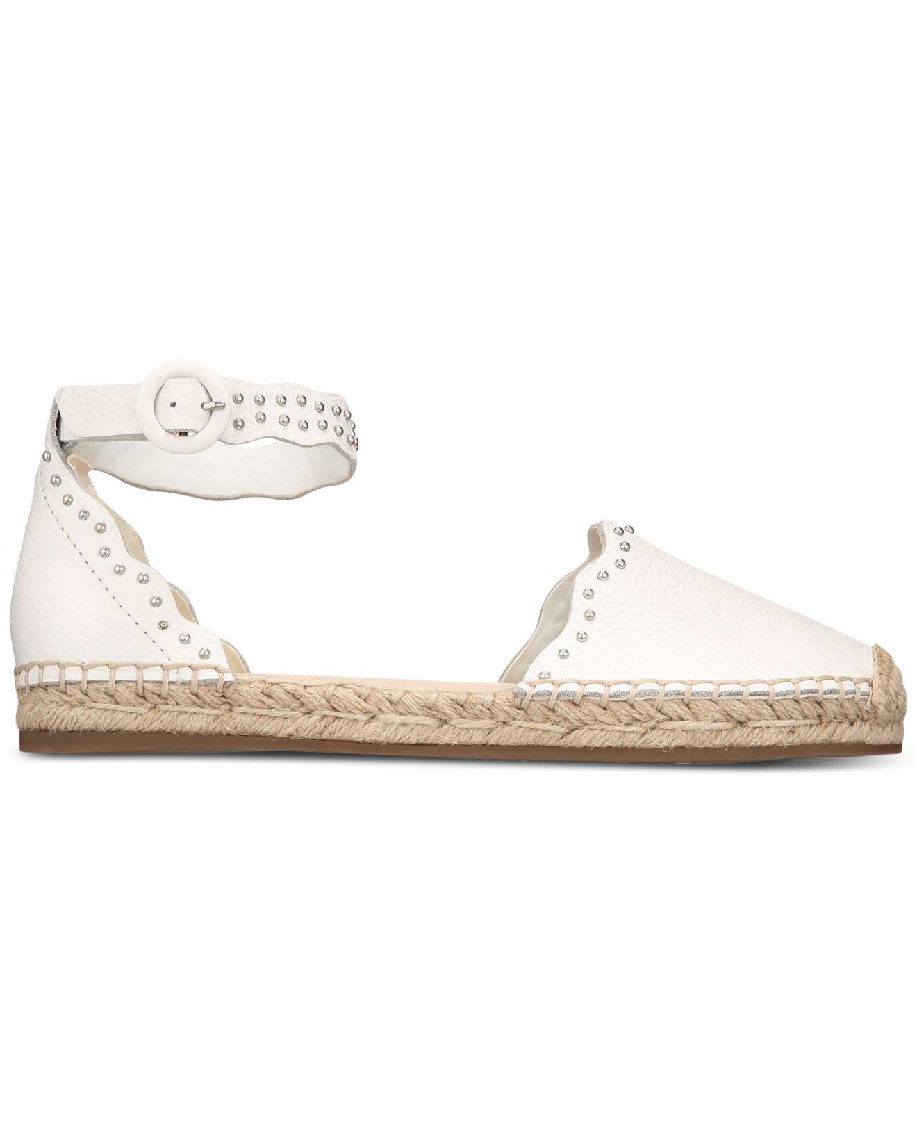 white studded espadrilles