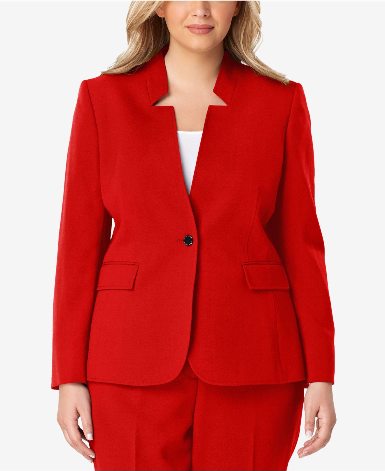 Plus Size One-button in Red |