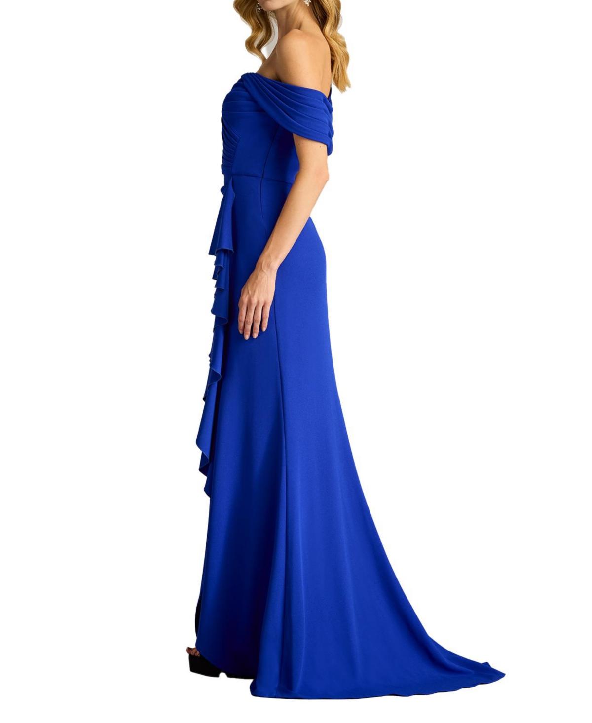 【Tadashi Shoji】Drea Waterfall Flounce Gown bos24107l_mystic_blue_front_3.jpg
