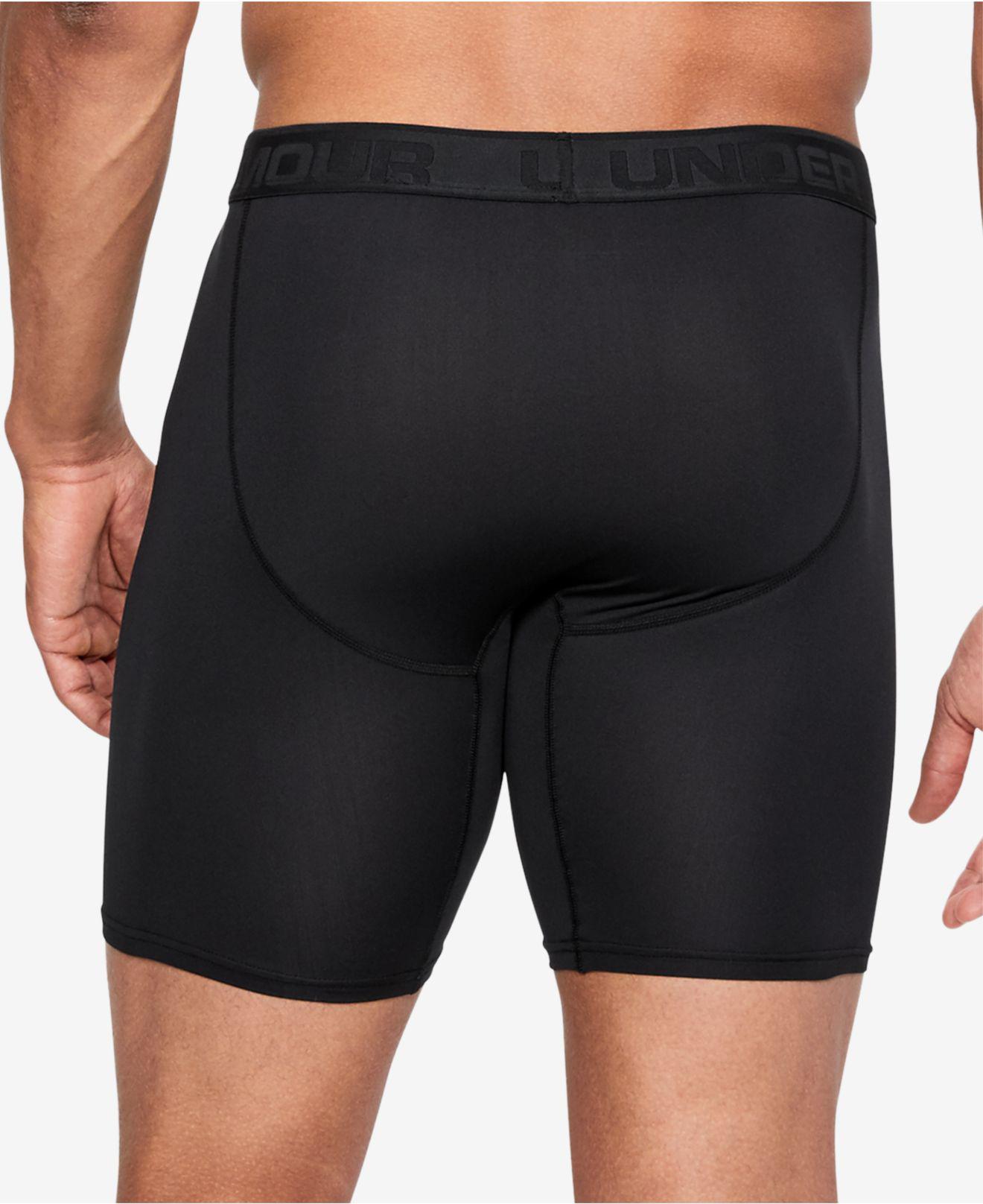 Under Armour Tech 6'' Boxerjock Boxer Briefs 2 Pack in Black/Black