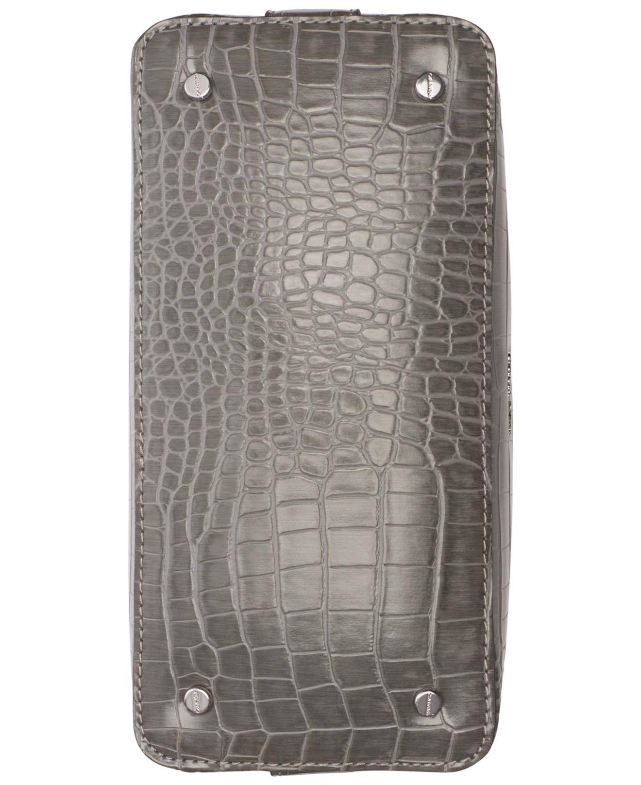 Calvin Klein Holly Asymmetrical Top Zipper Shoulder Bag in Gray | Lyst