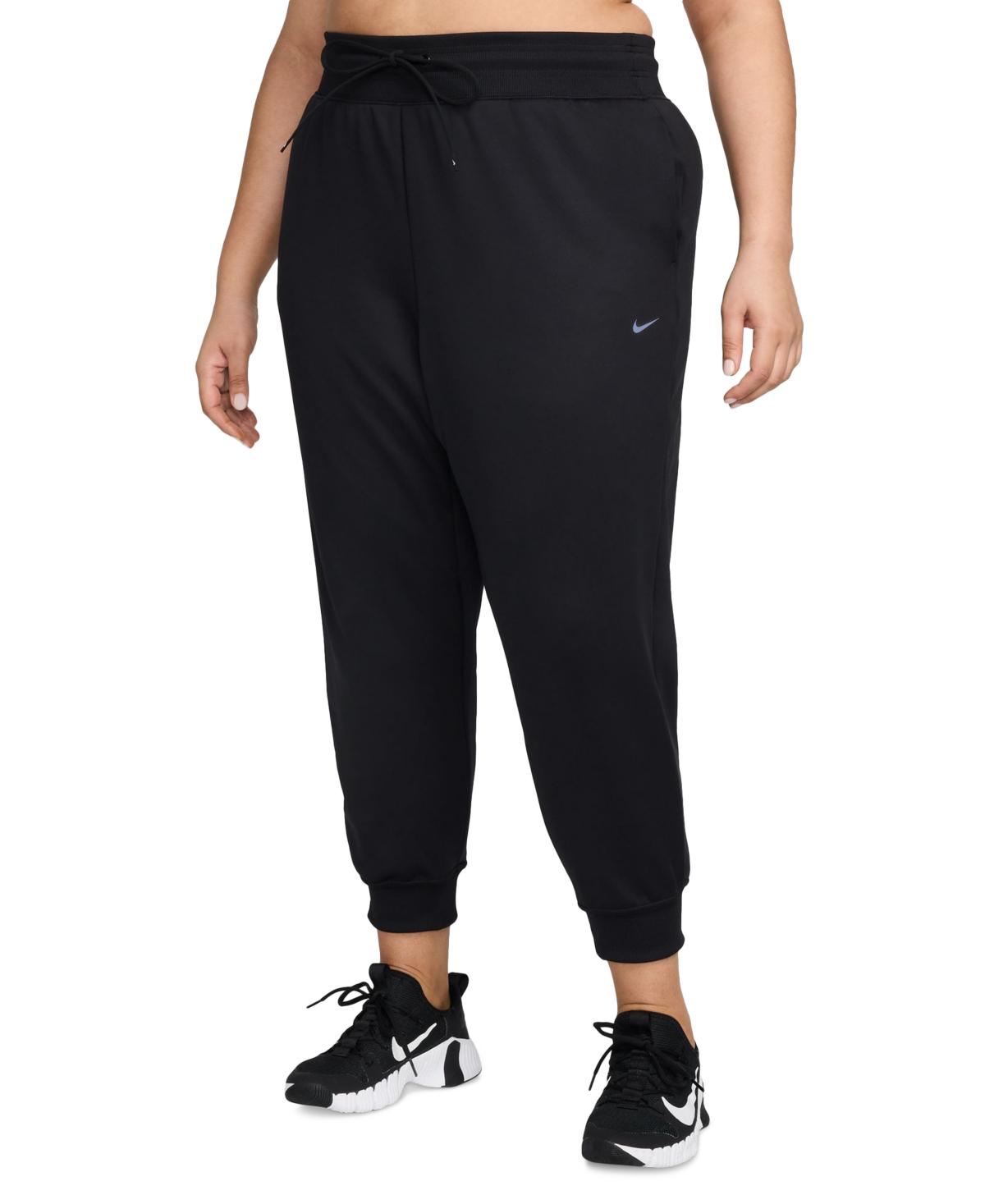 Nike Plus Size Therma fit One High waisted 7 8 joggers in Black Lyst
