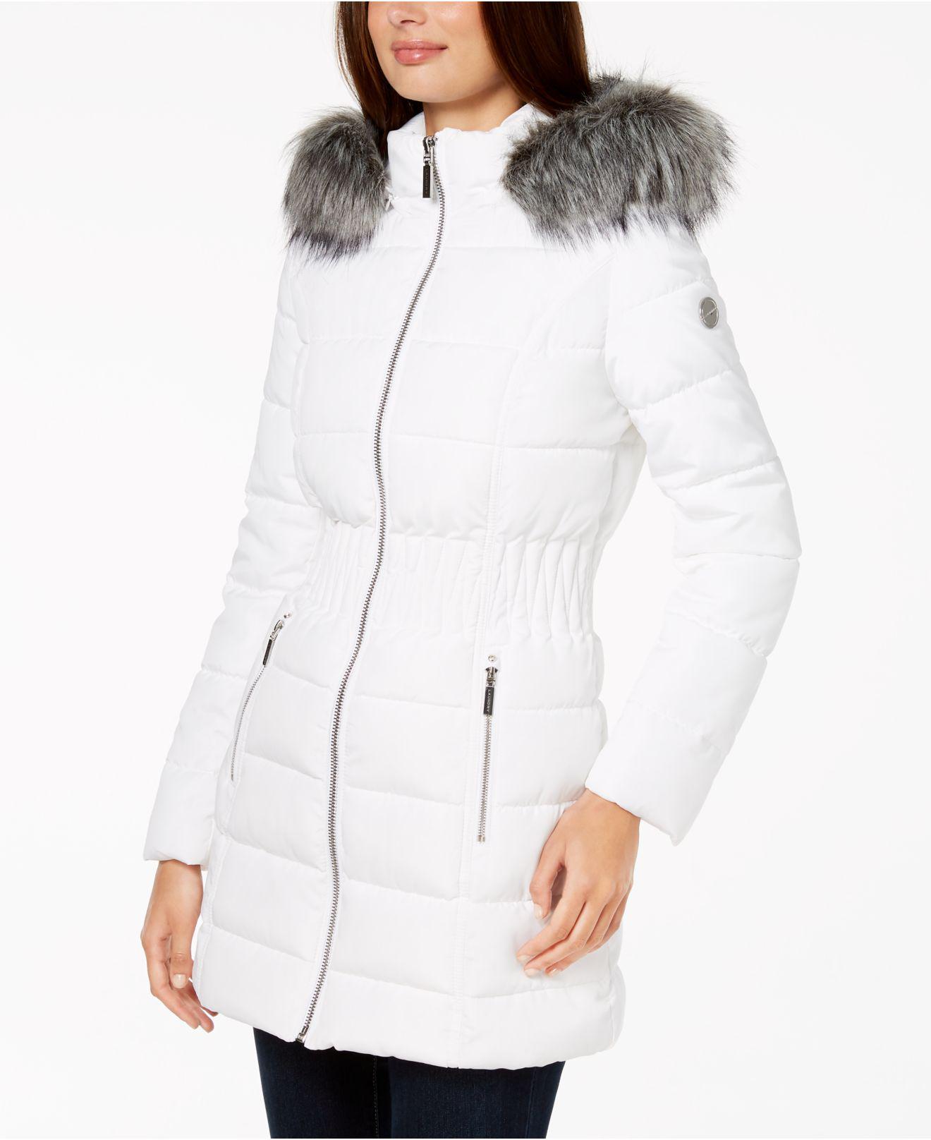 Laundry white puffer coat Clearance