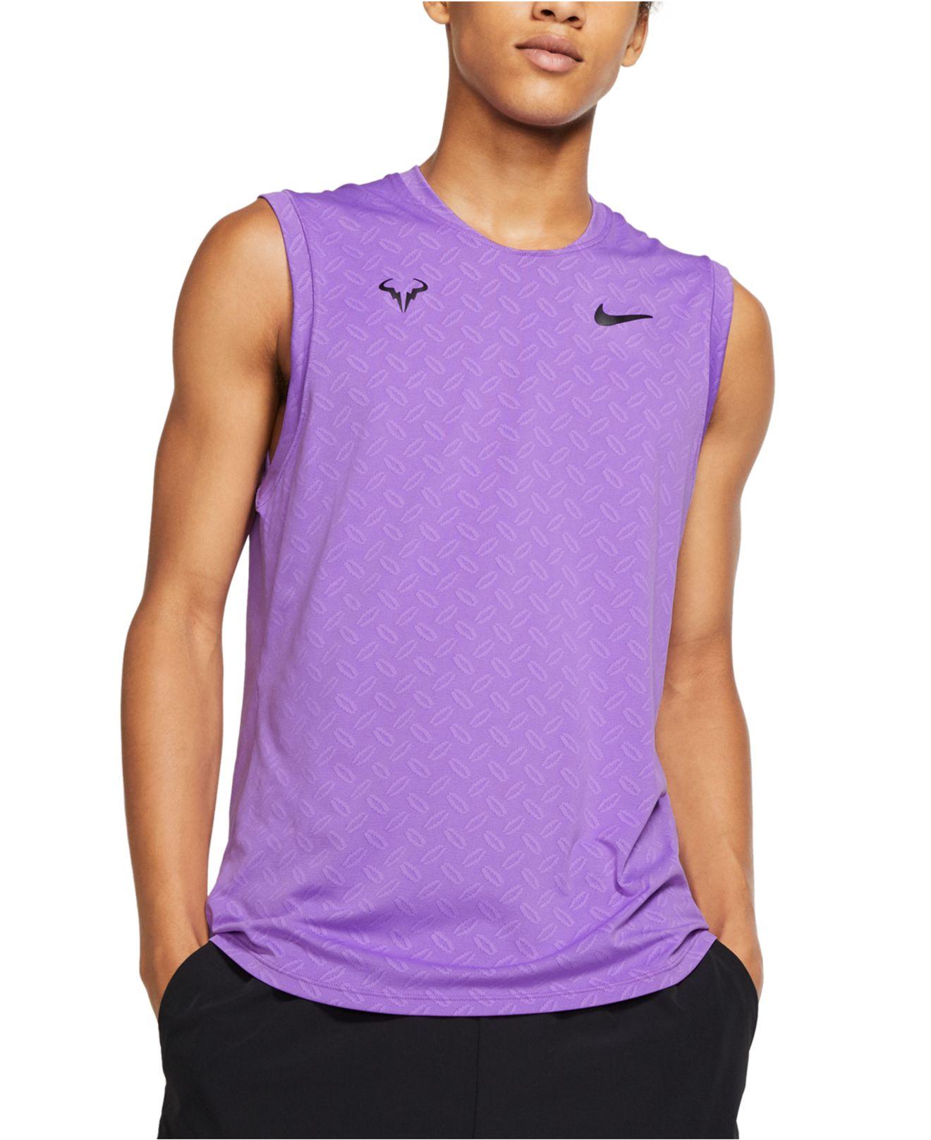 Nog steeds Amerika kan zijn Nike Court Aeroreact Rafa Tennis Tank Top in Purple for Men | Lyst
