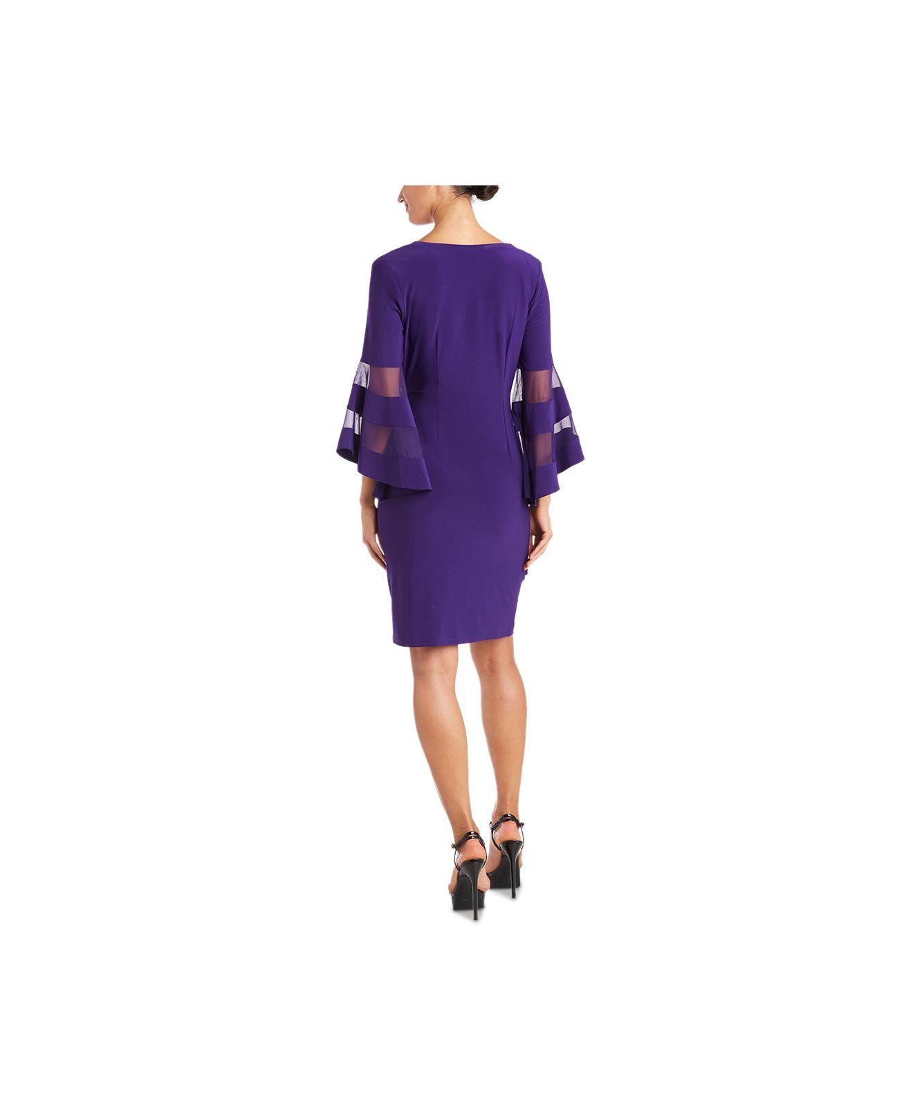 Petite Illusion Bell-sleeve Dress 
