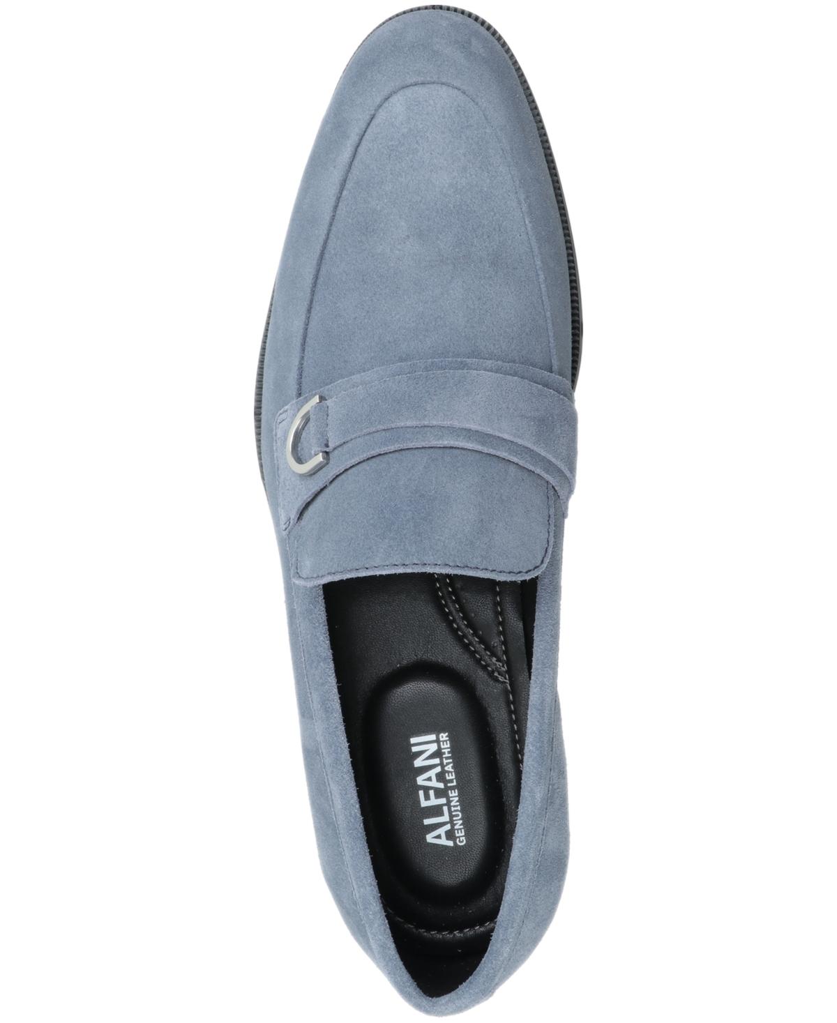 Alfani Men\'s Slate Blue Penny Loafers Alfani Mens Leather Blue Suede Penny Loafers | Mercari main image 3