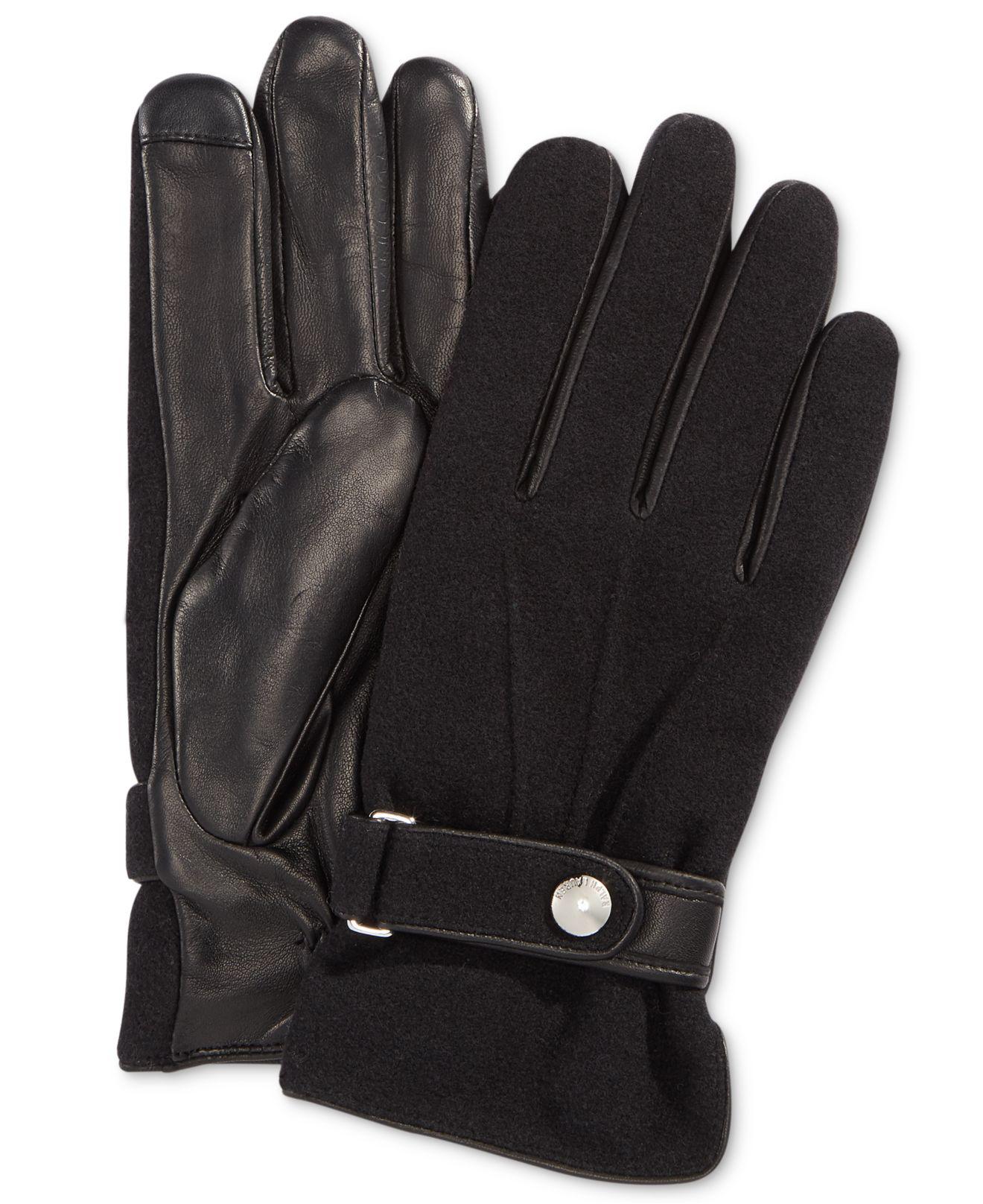 Polo Ralph Lauren Wool Men's Melton Touch Gloves in Black for Men Lyst
