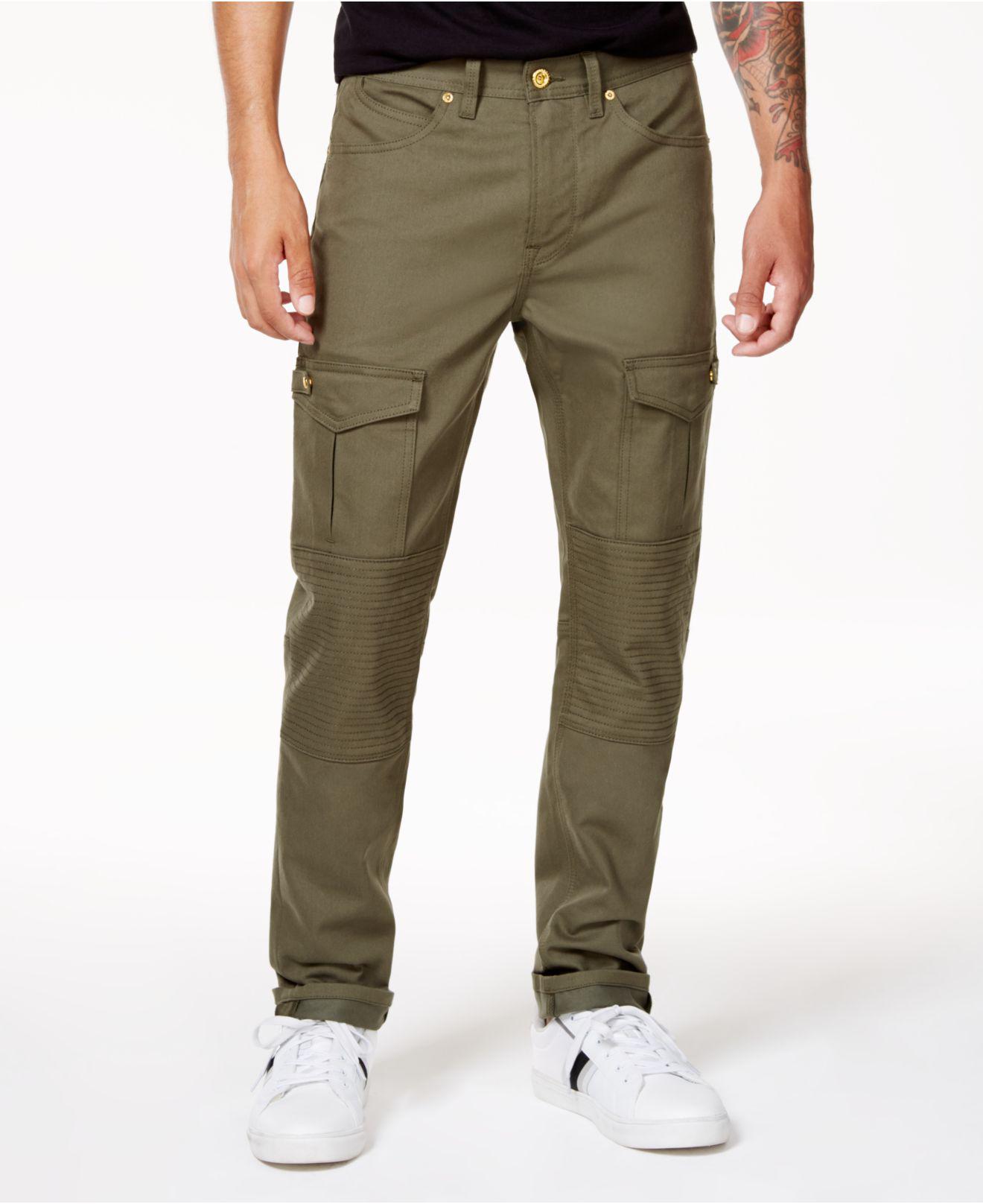 Sean John Cotton Men's Navy Cargo Pants in Olive (Green) for Men - Lyst