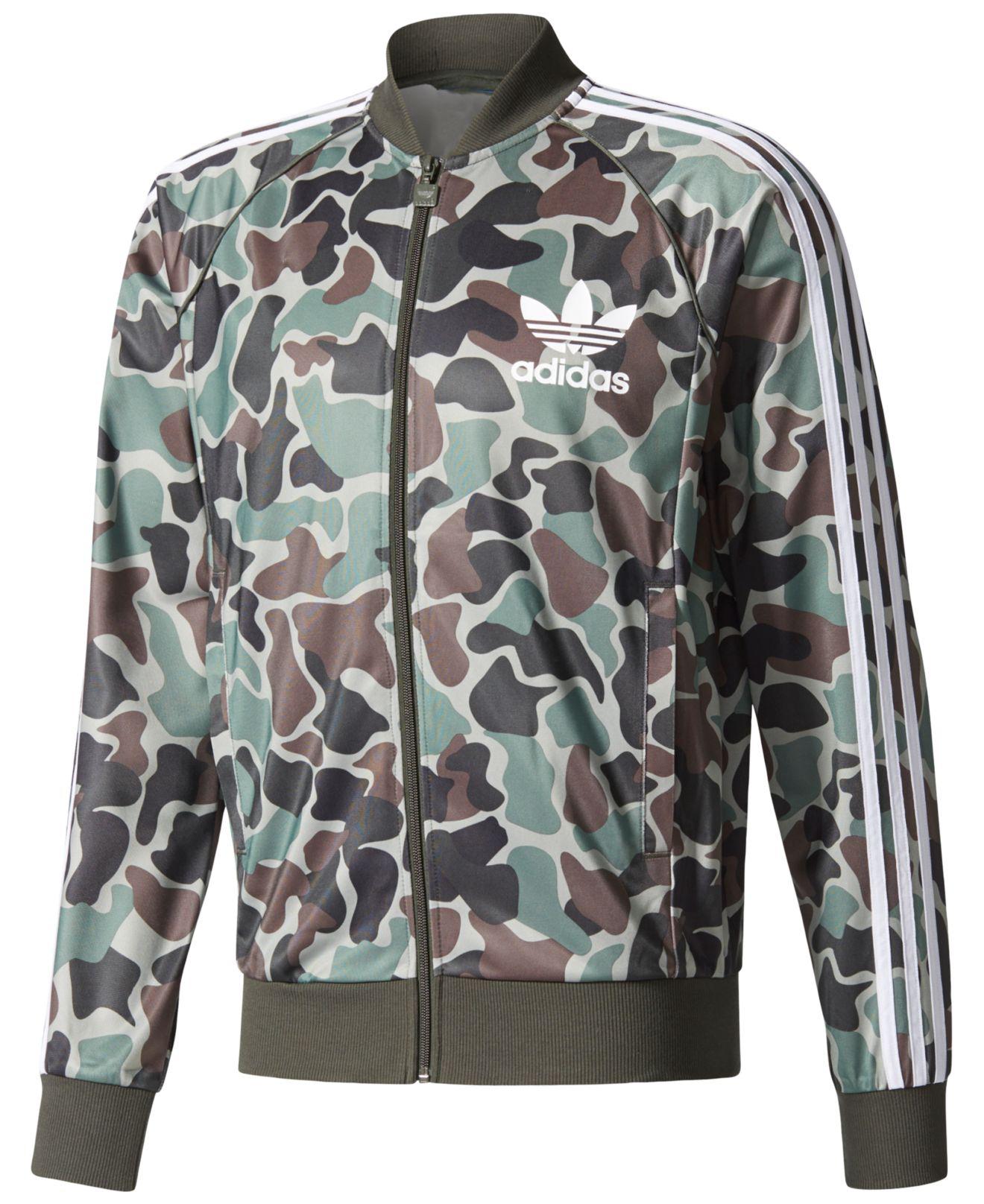 adidas Synthetic Originals Camouflage Superstar Track Jacket for Men - Lyst