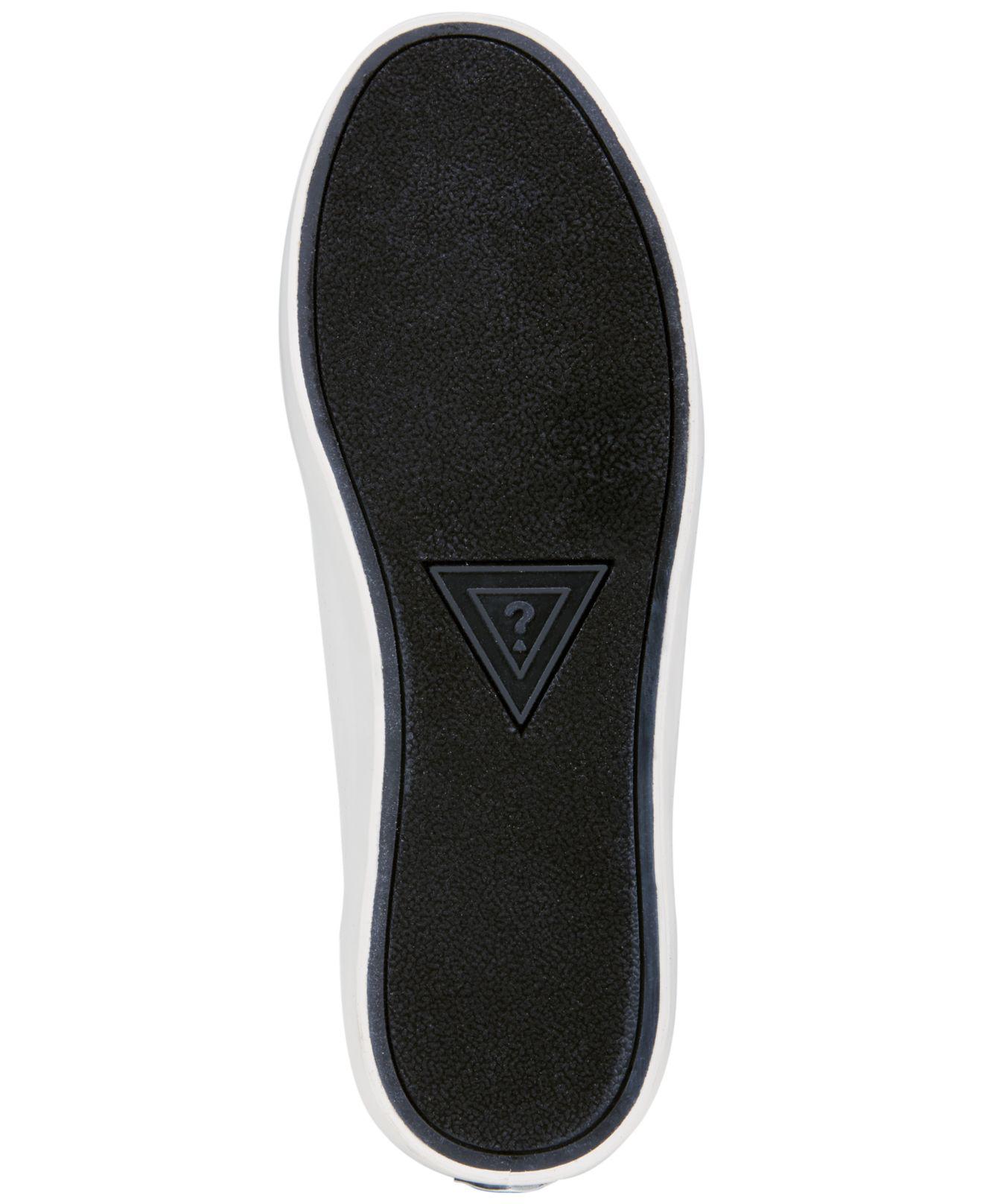 guess white slip on shoes