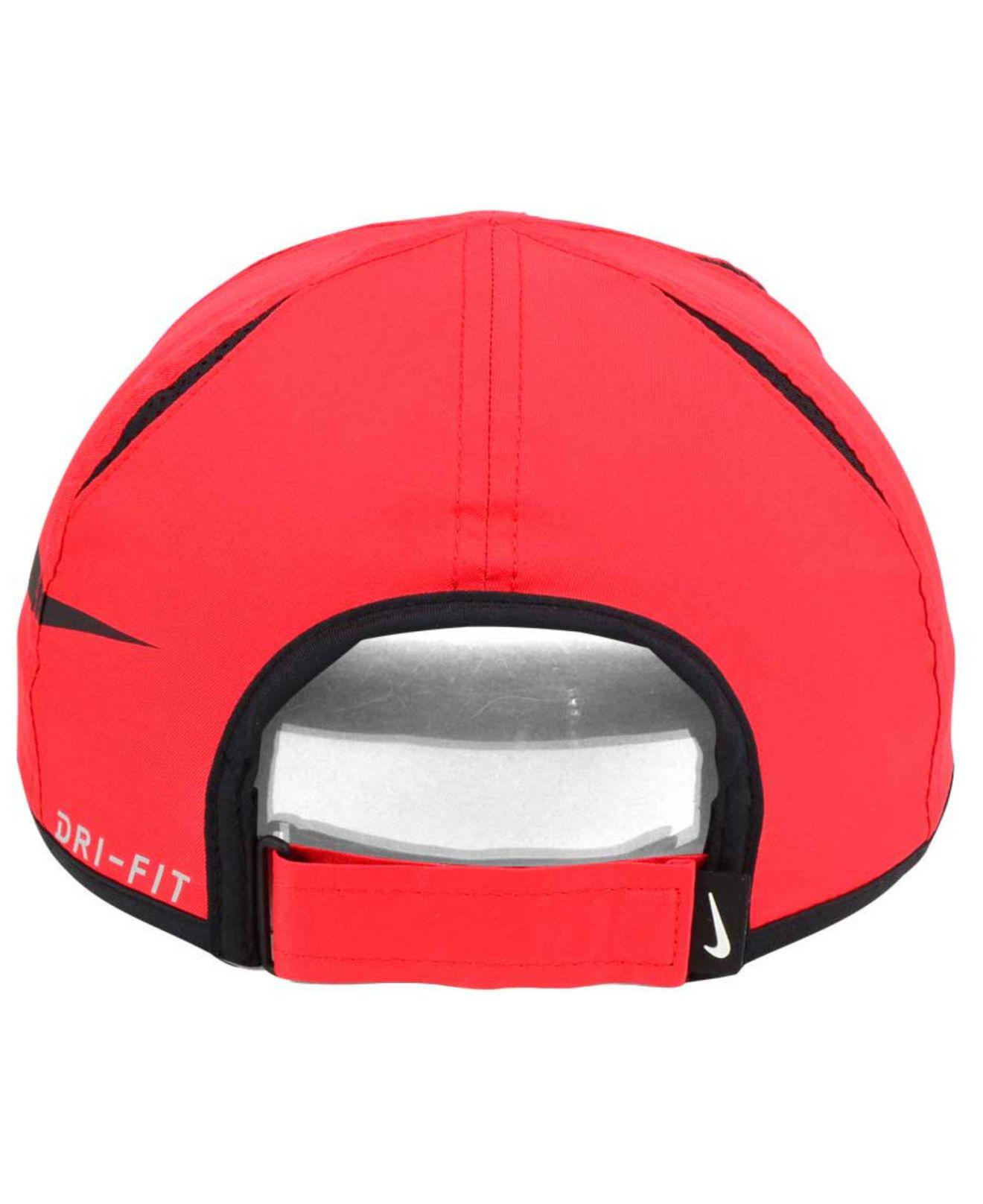Nike Synthetic Big Swoosh Adjustable Cap in Red/Black (Red) for Men | Lyst
