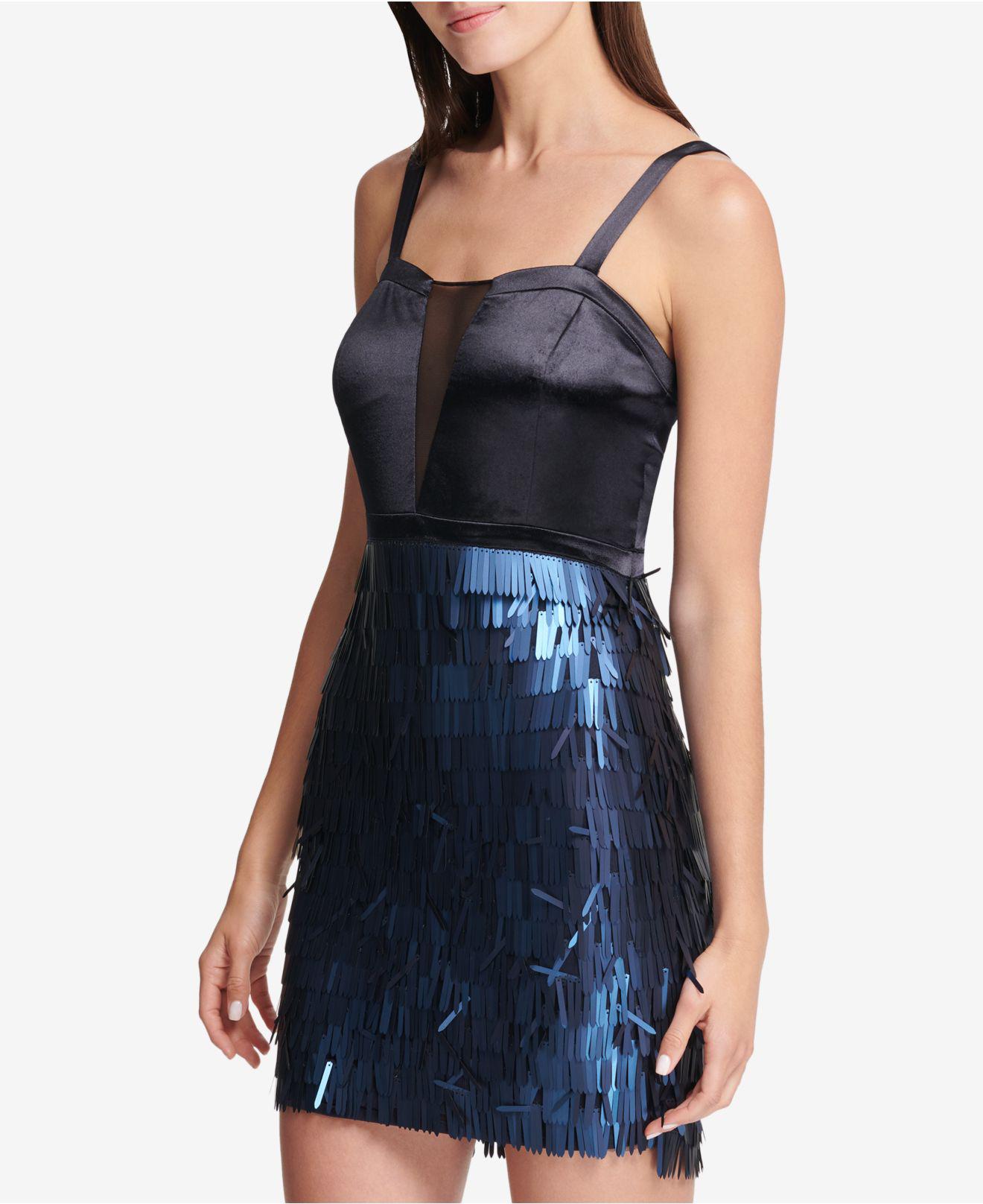 sequin fringe bodycon dress