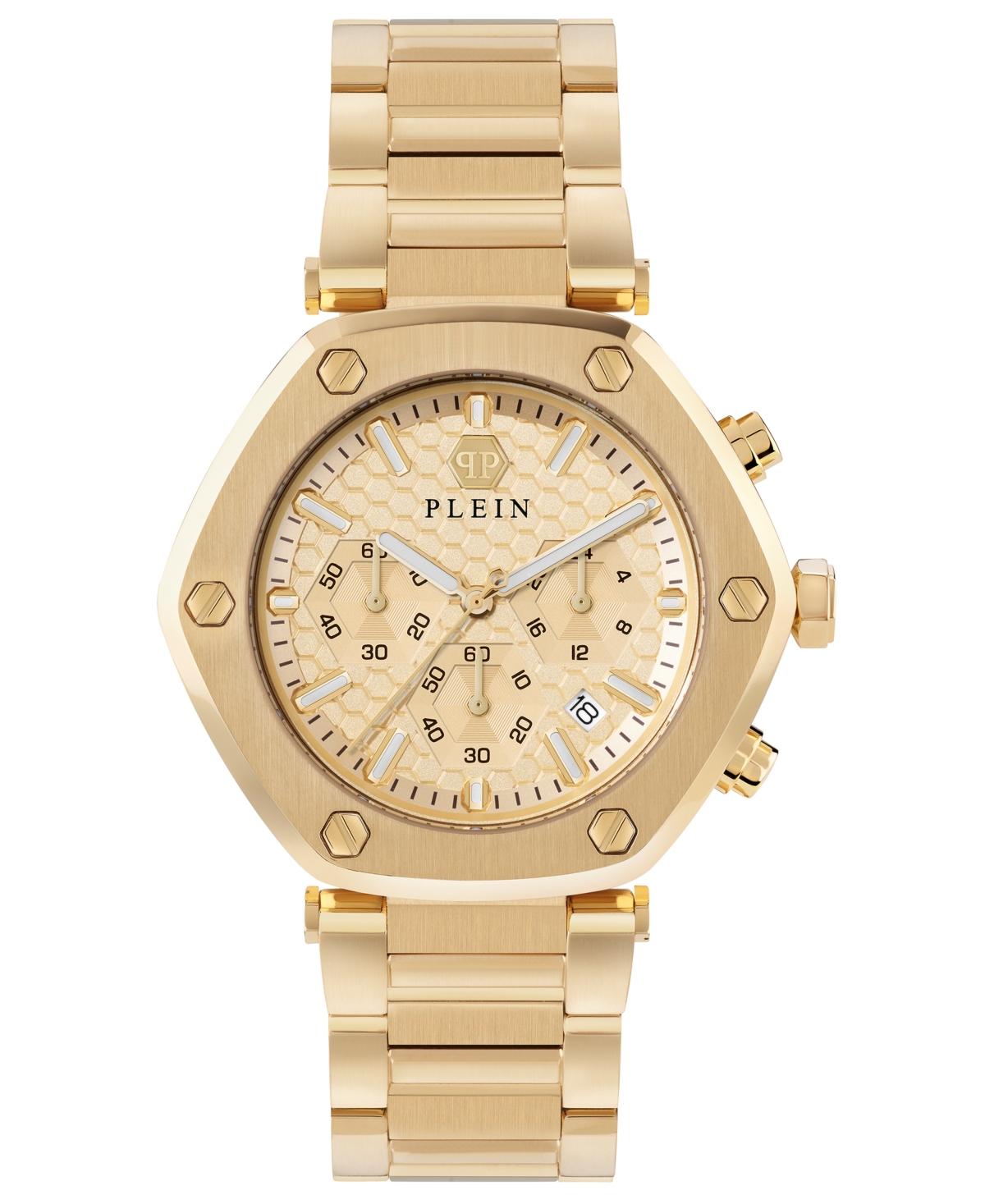 Philipp Plein Gold Stainless Steel Dress Watch