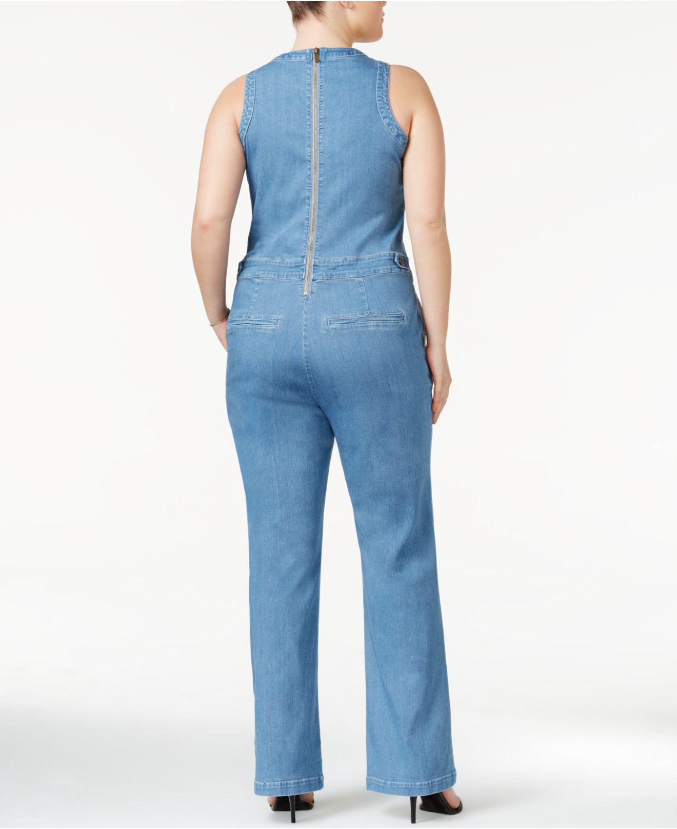 rachel roy denim jumpsuit