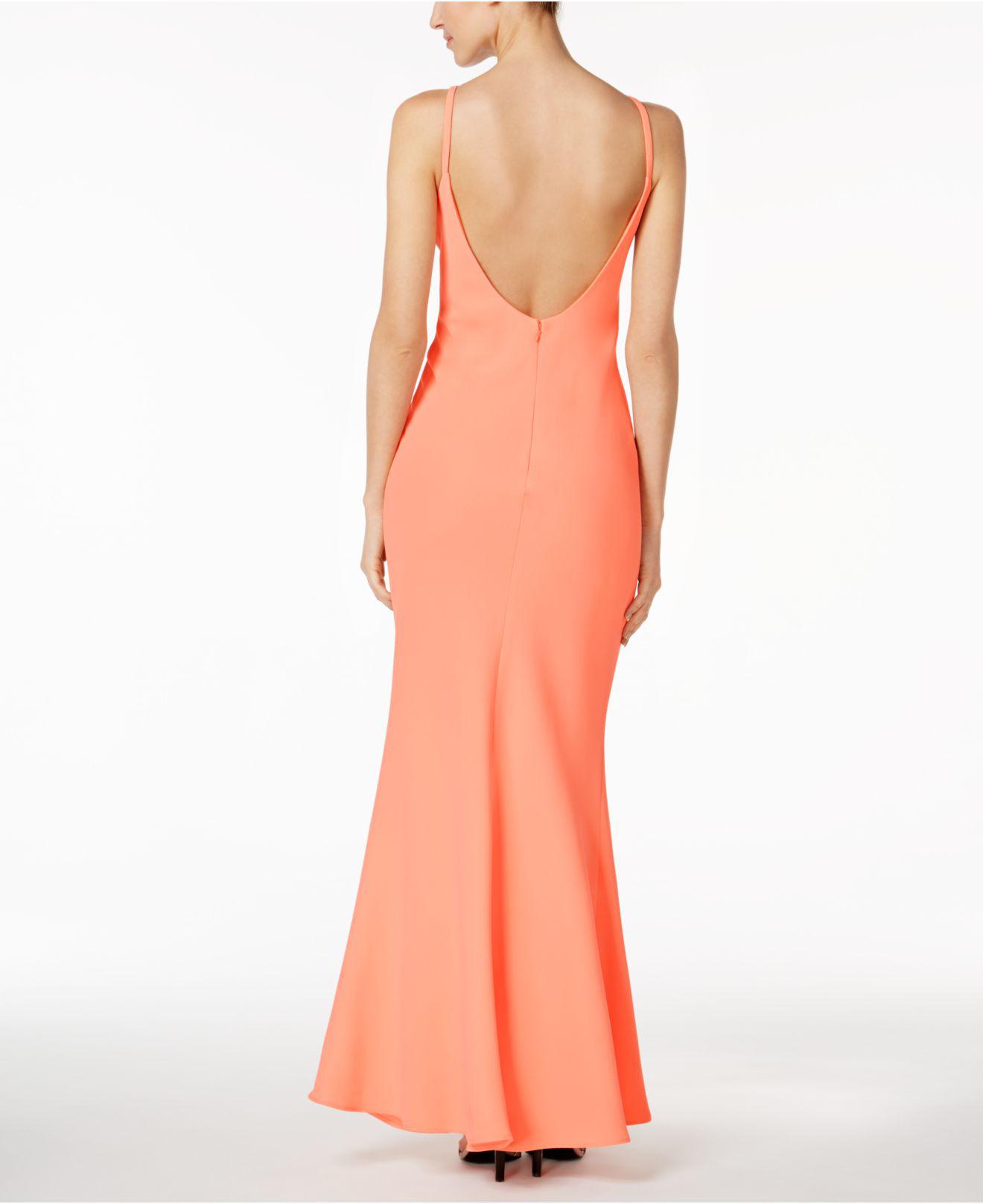 calvin klein peach dress