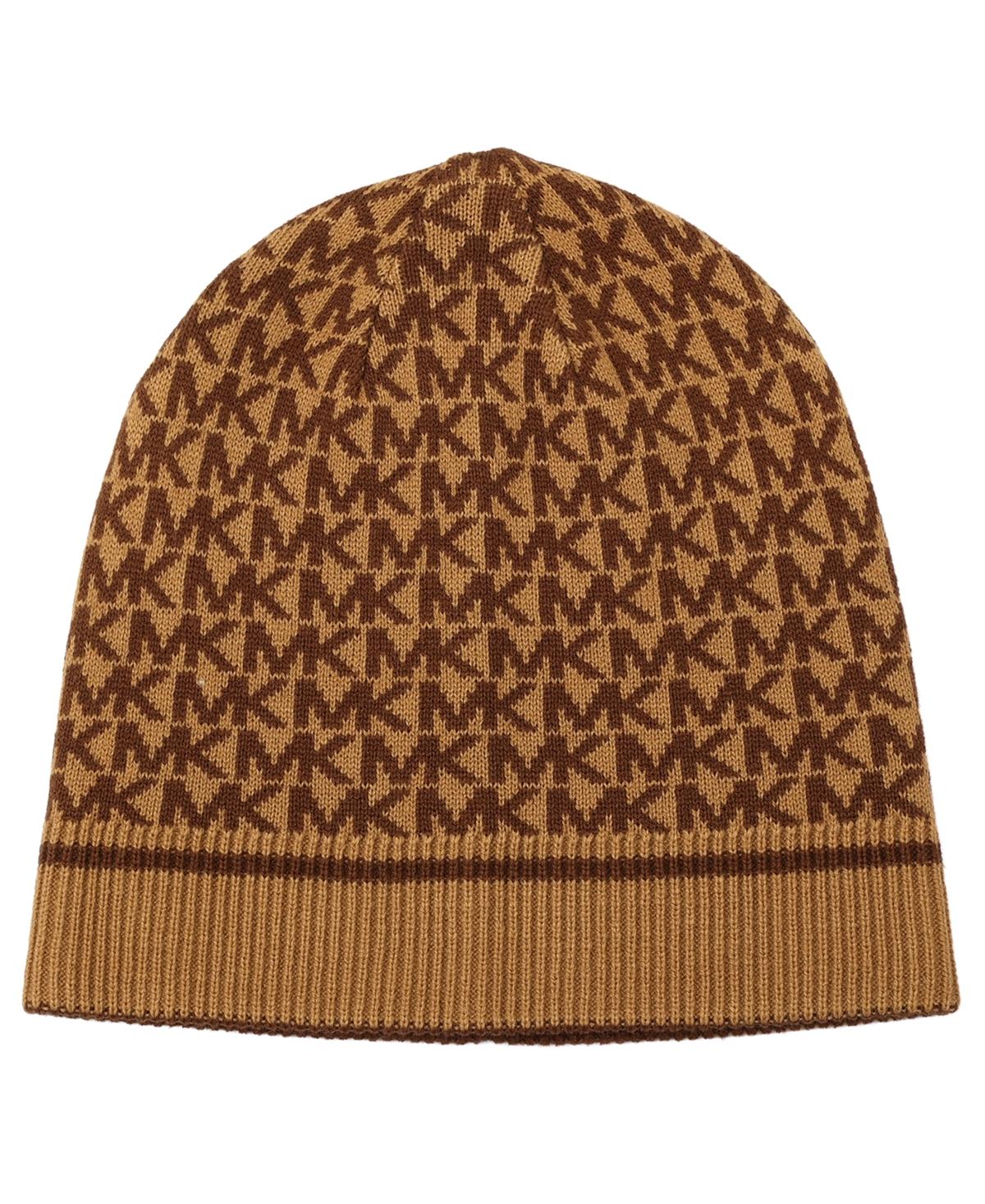 MICHAEL MICHAEL KORS MK Logo Beanie Hat Brown NWT MICHAEL KORS Women Fleece Lined Cuff | Mercari main image 2