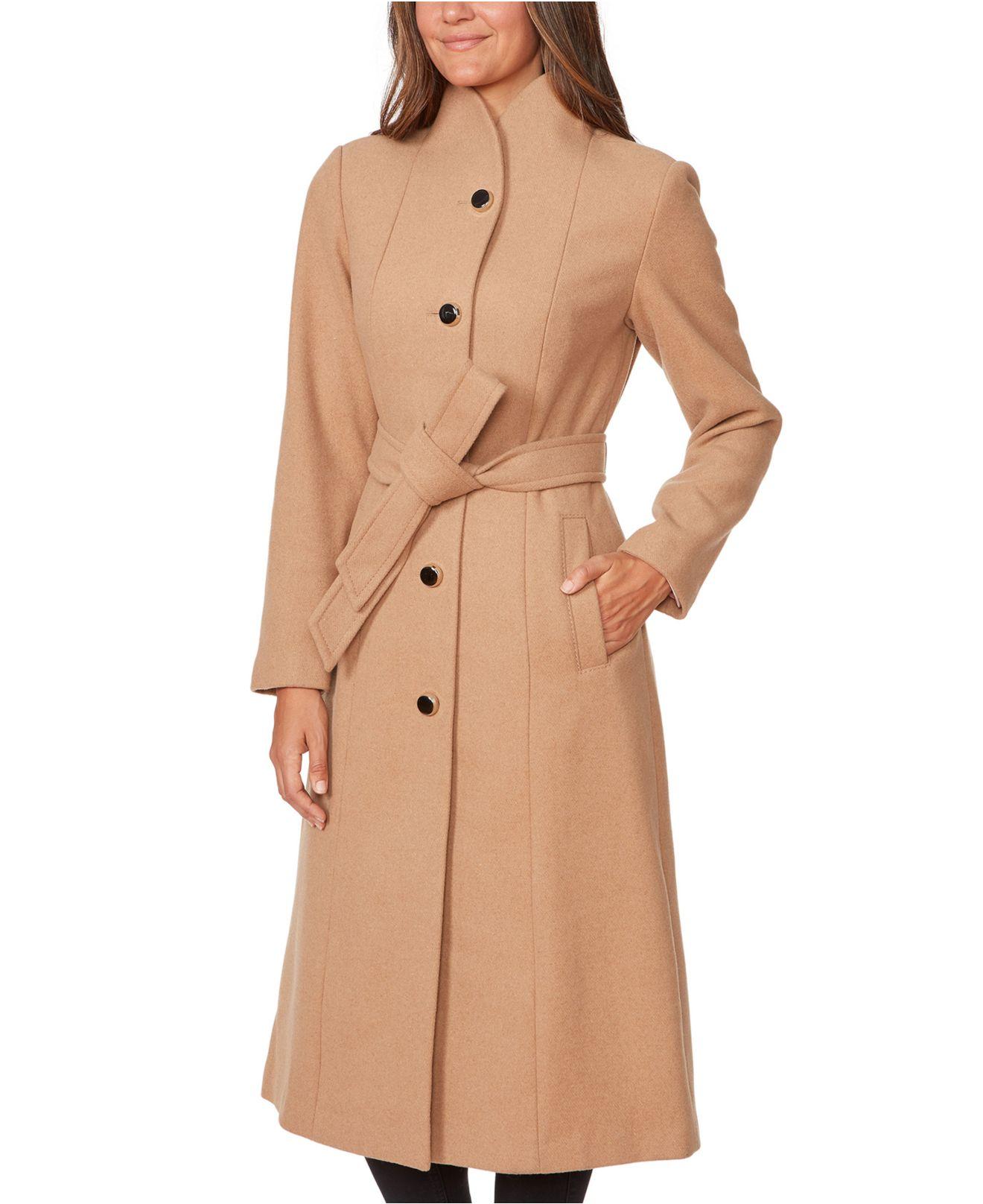 maxi camel wool coat