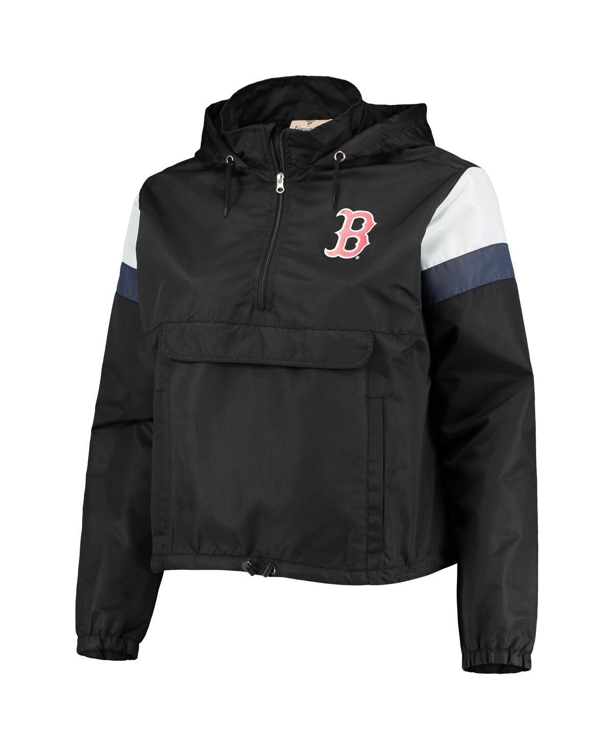 Profile Black And Navy Boston Red Sox Plus Size Anorak Quarter-zip Hoodie |  Lyst