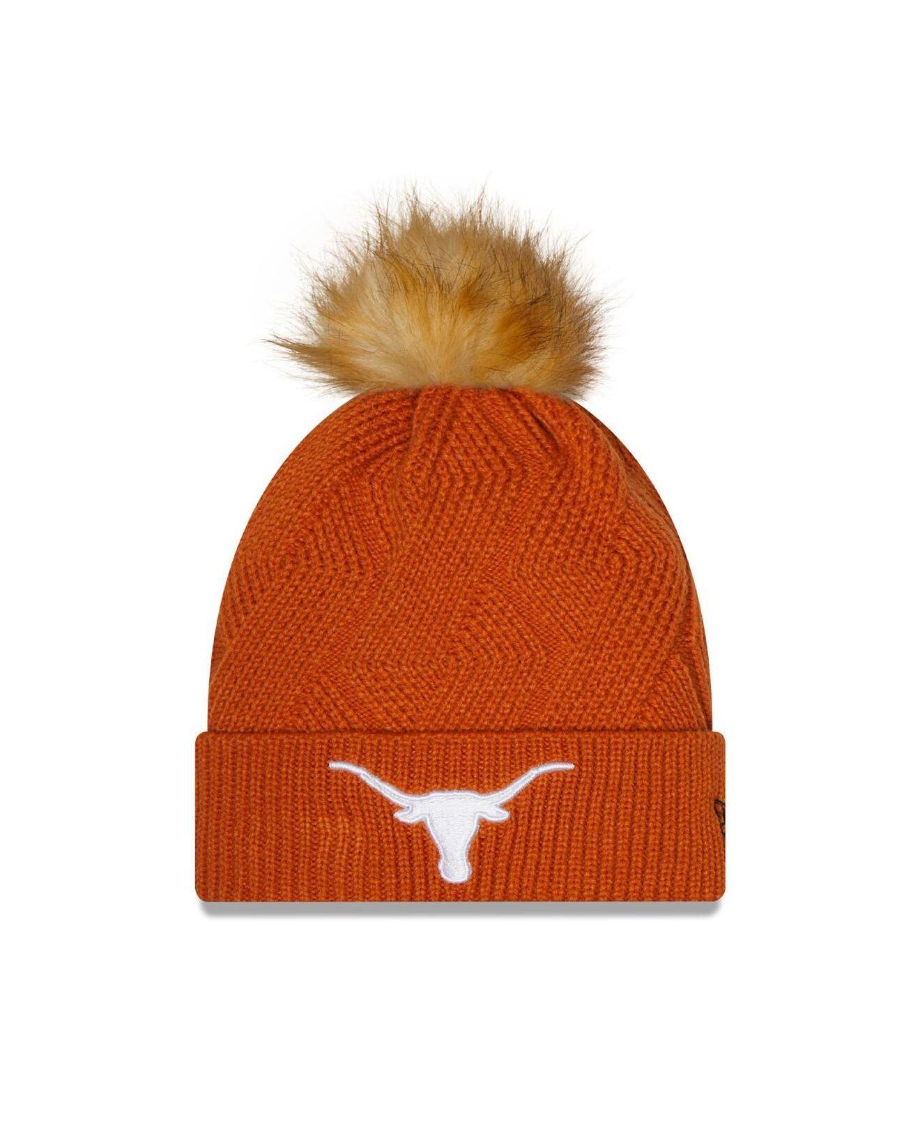 Women's New Era Royal Denver Broncos Snowy Cuffed Knit Hat with Pom