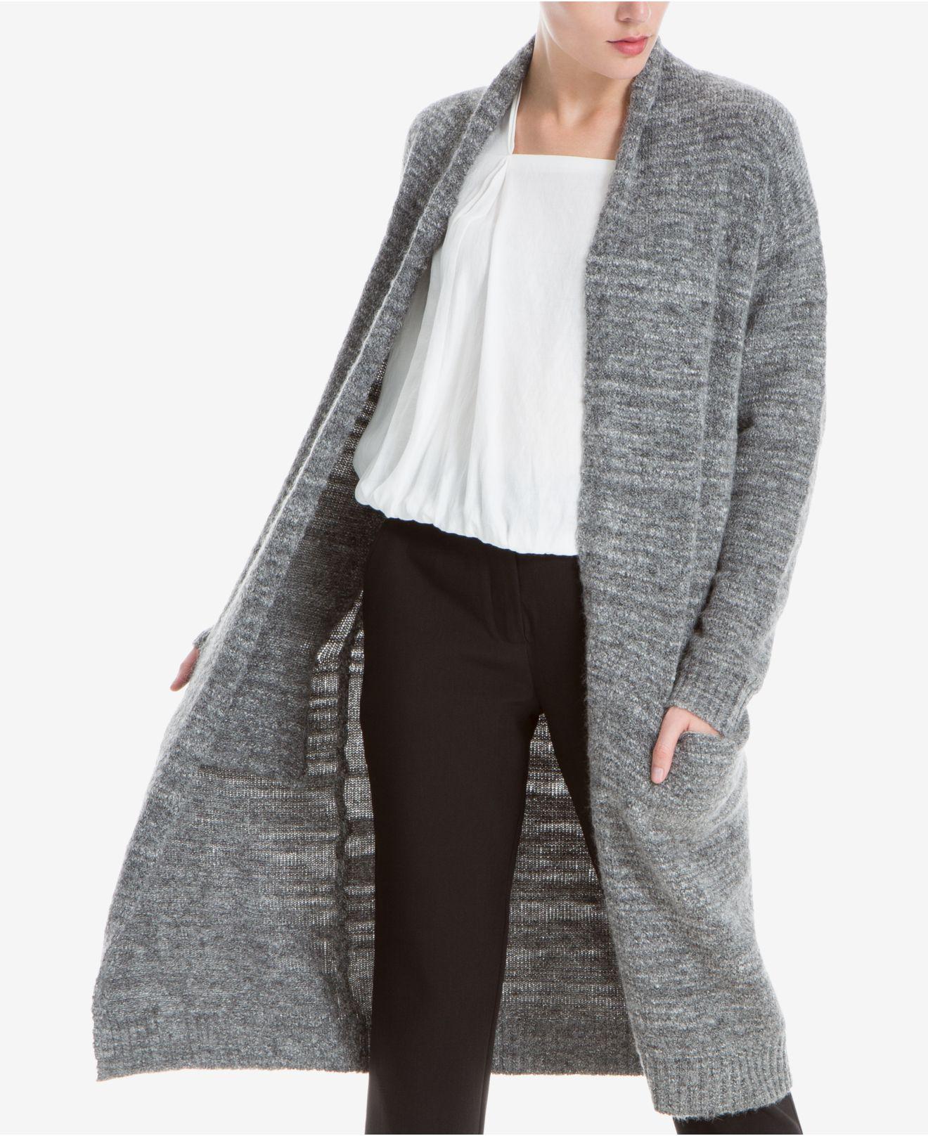 grey duster cardigan