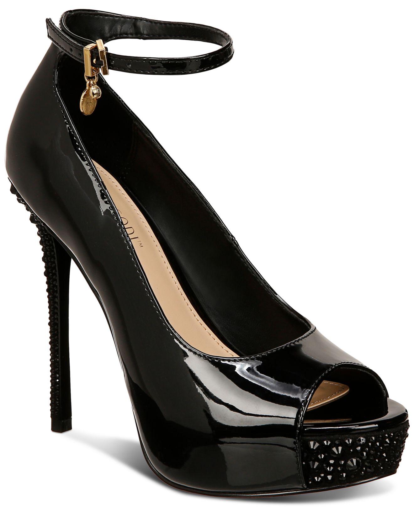 Thalia Sodi Libbie Embellished Anklestrap Platform Dress Pumps