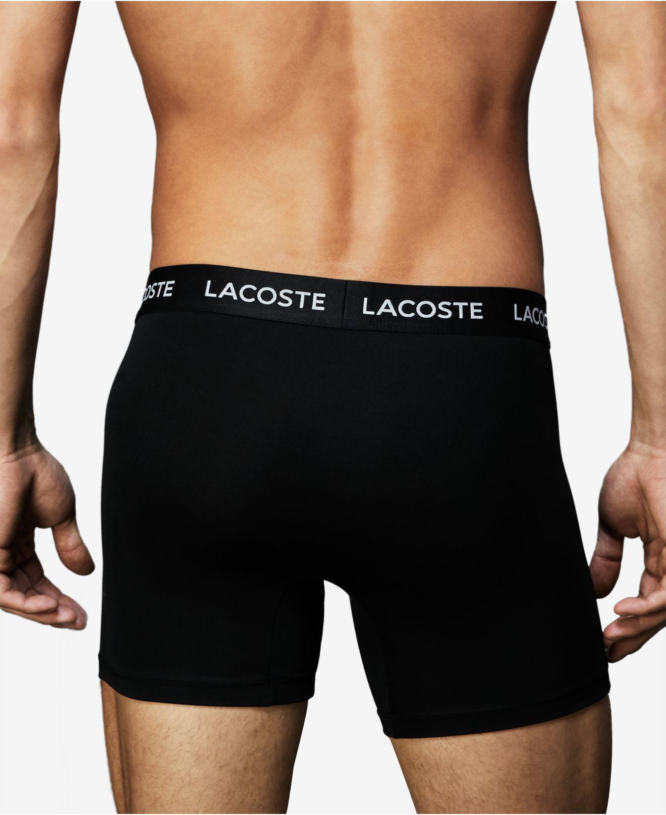 Lacoste Synthetic 3-pk. Microfiber Performance Boxer Briefs in Blue for Men  | Lyst