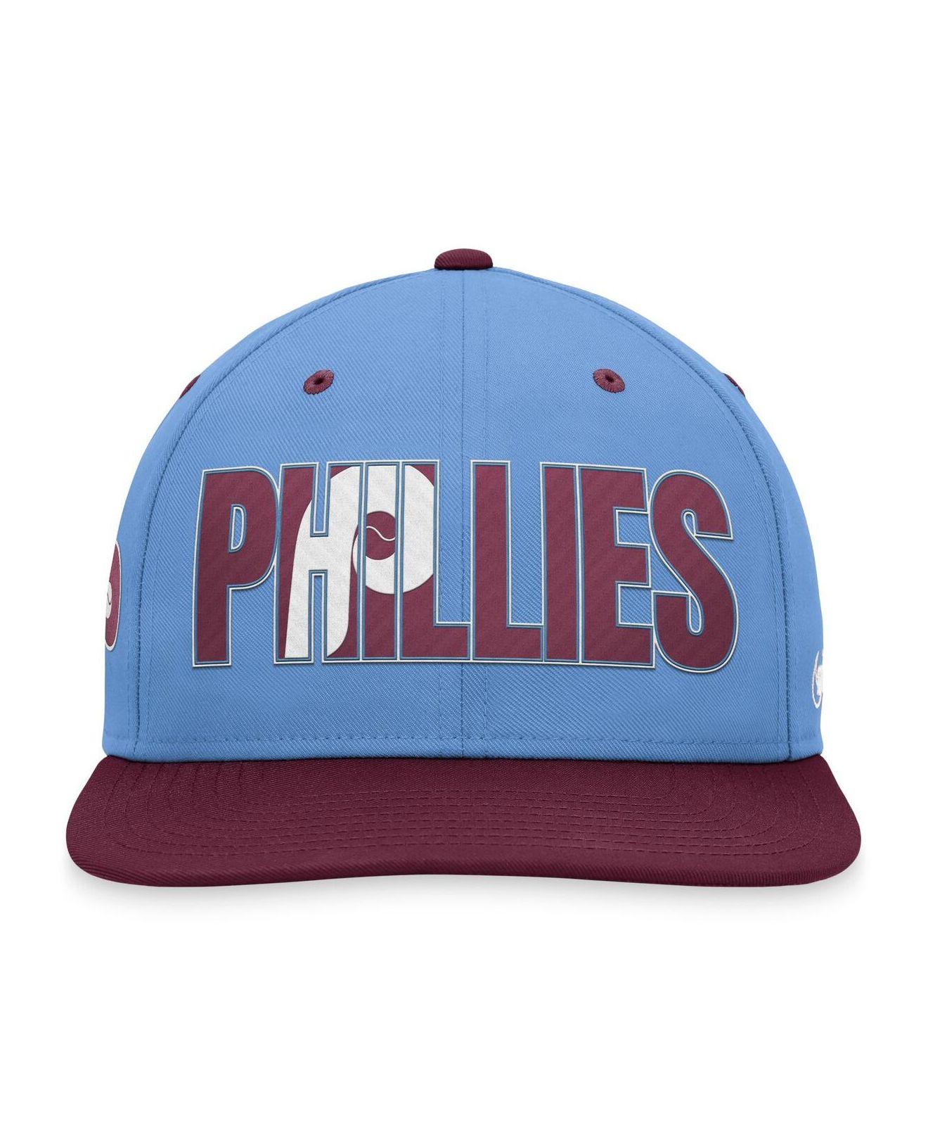 Nike Light Blue Philadelphia Phillies Cooperstown Collection Pro Snapback  Hat for Men